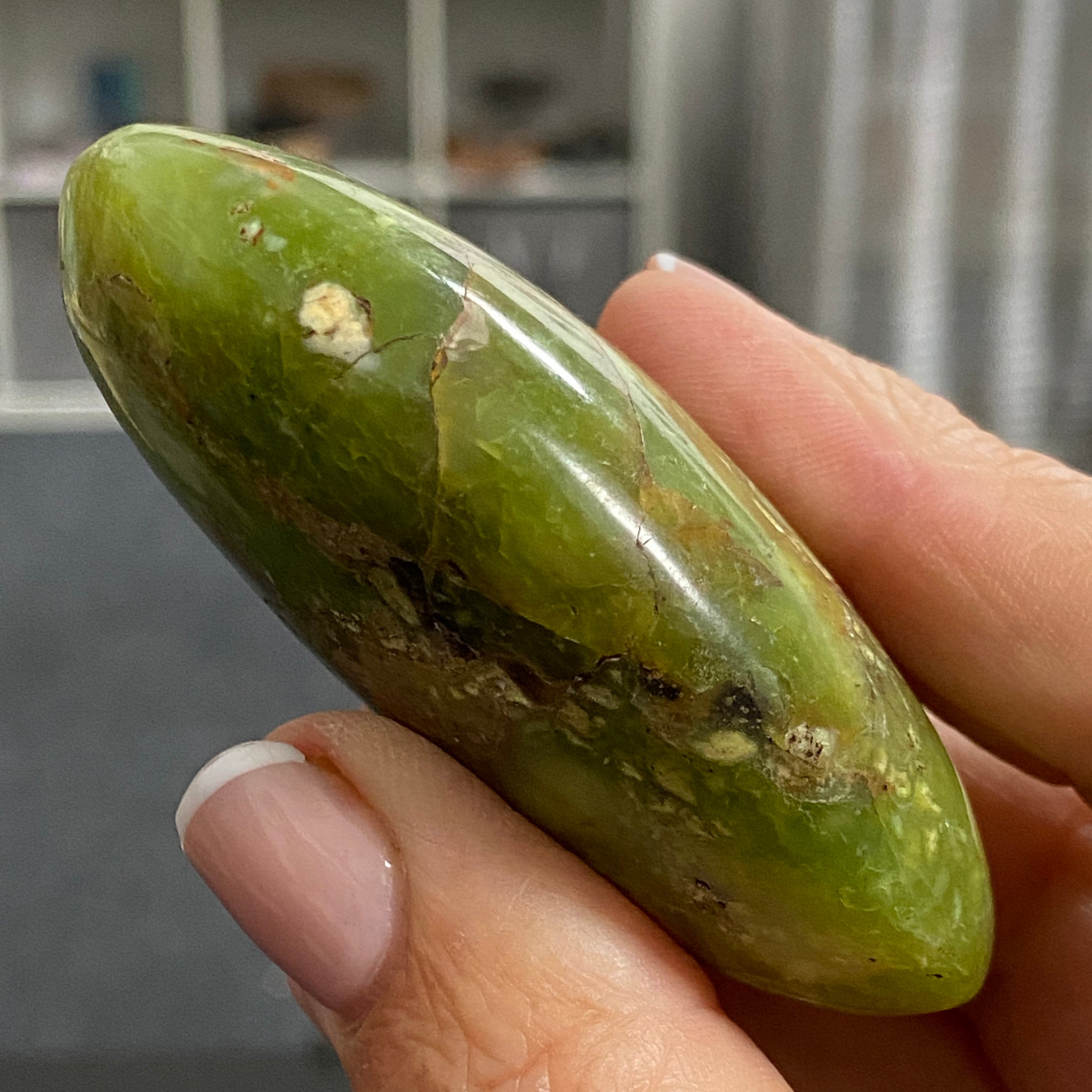 Green Opal Palmstone - Peru