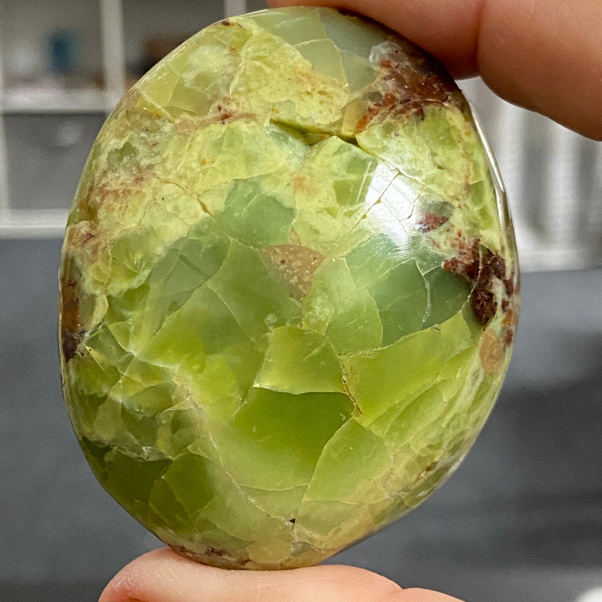 Green Opal Palmstone - Peru
