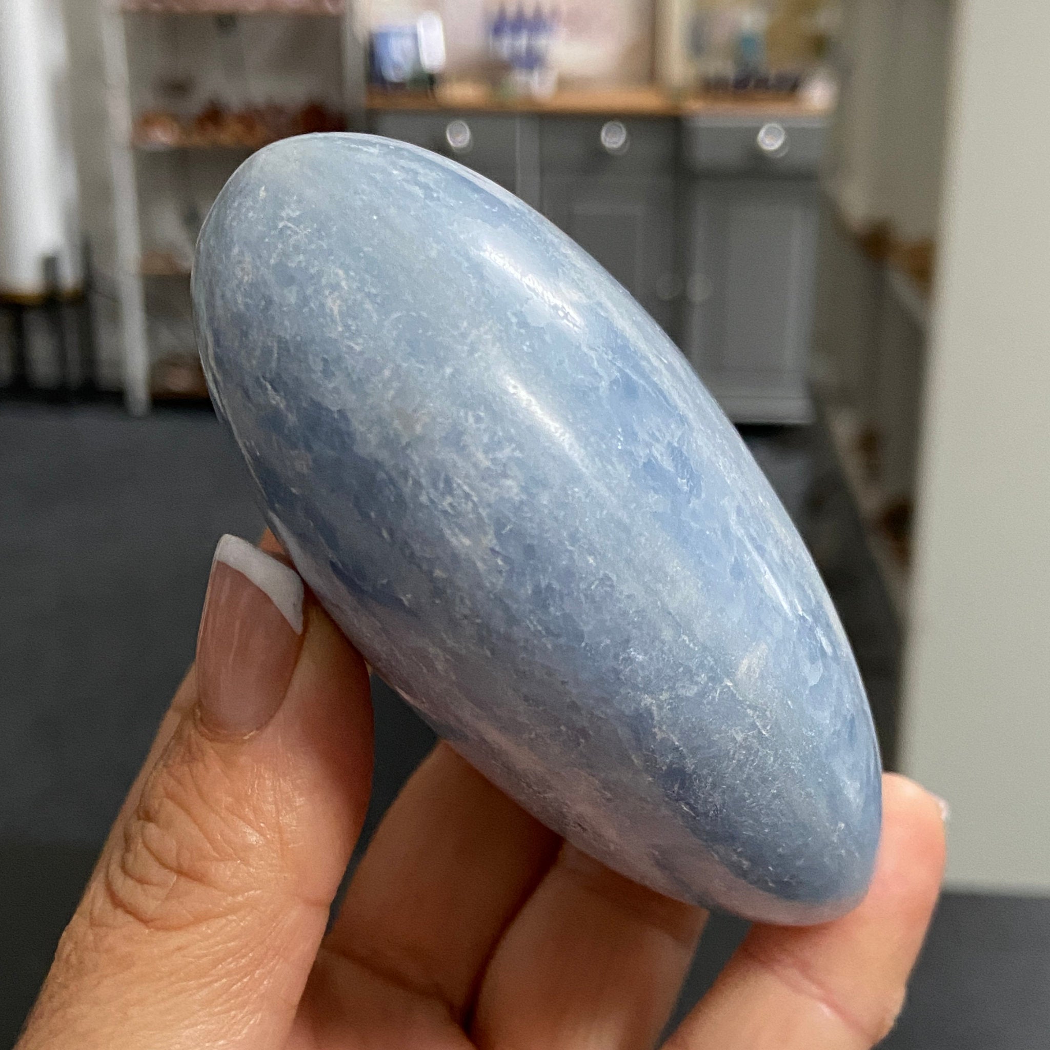 Blue Calcite Heart – Madagascar