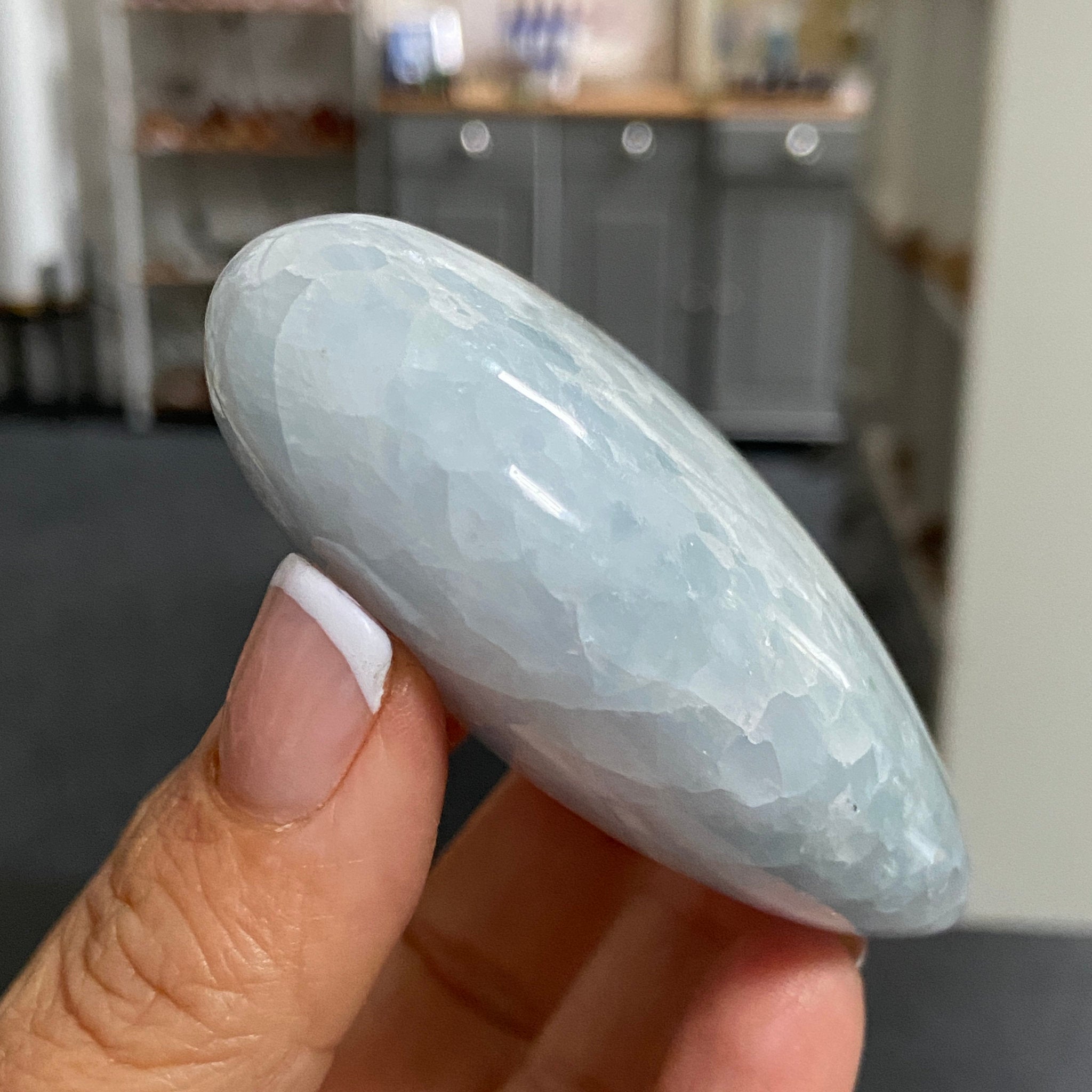 Blue Calcite Heart – Madagascar