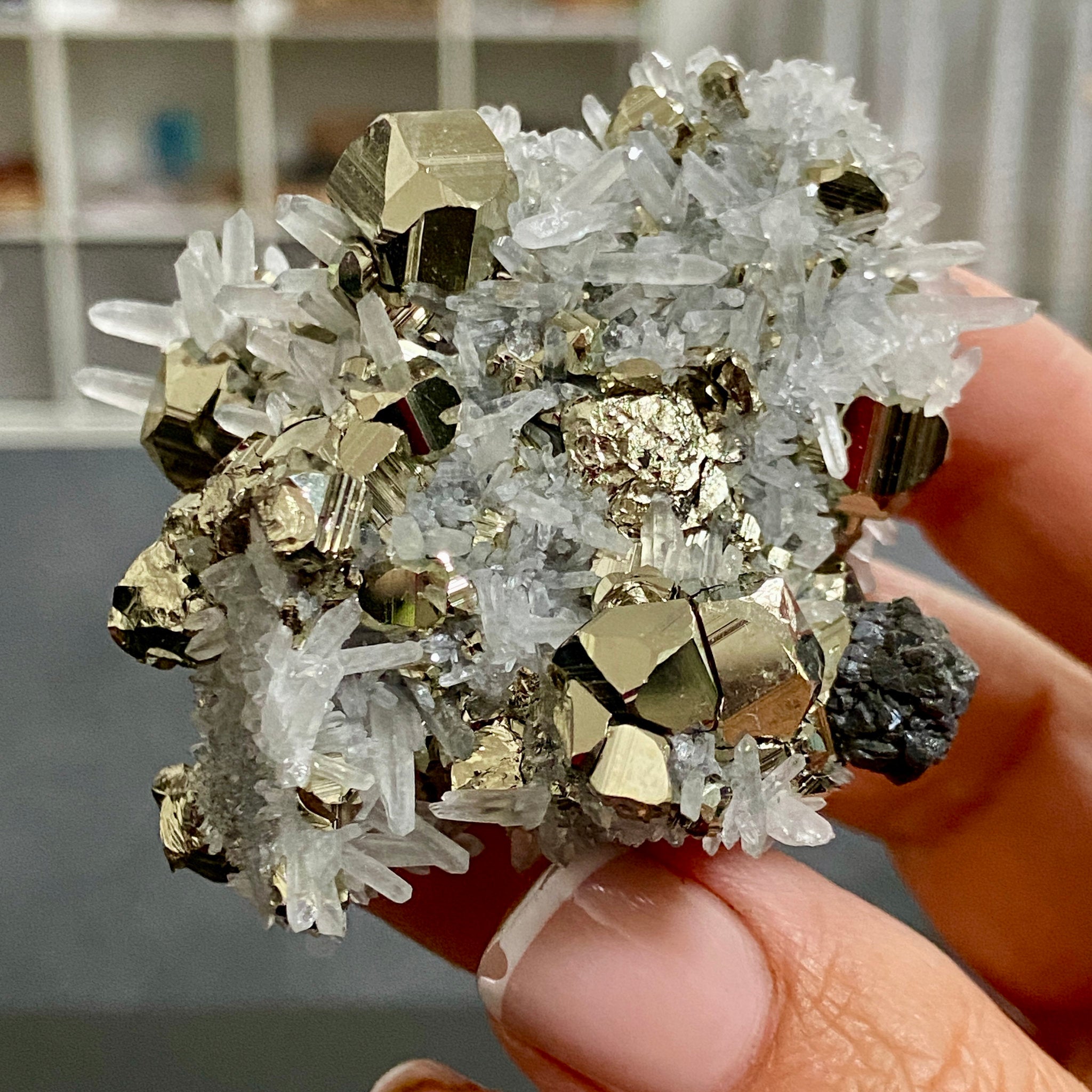 Quartz, Pyrite & Sphalerite Cluster – Huanzala Mine, Peru
