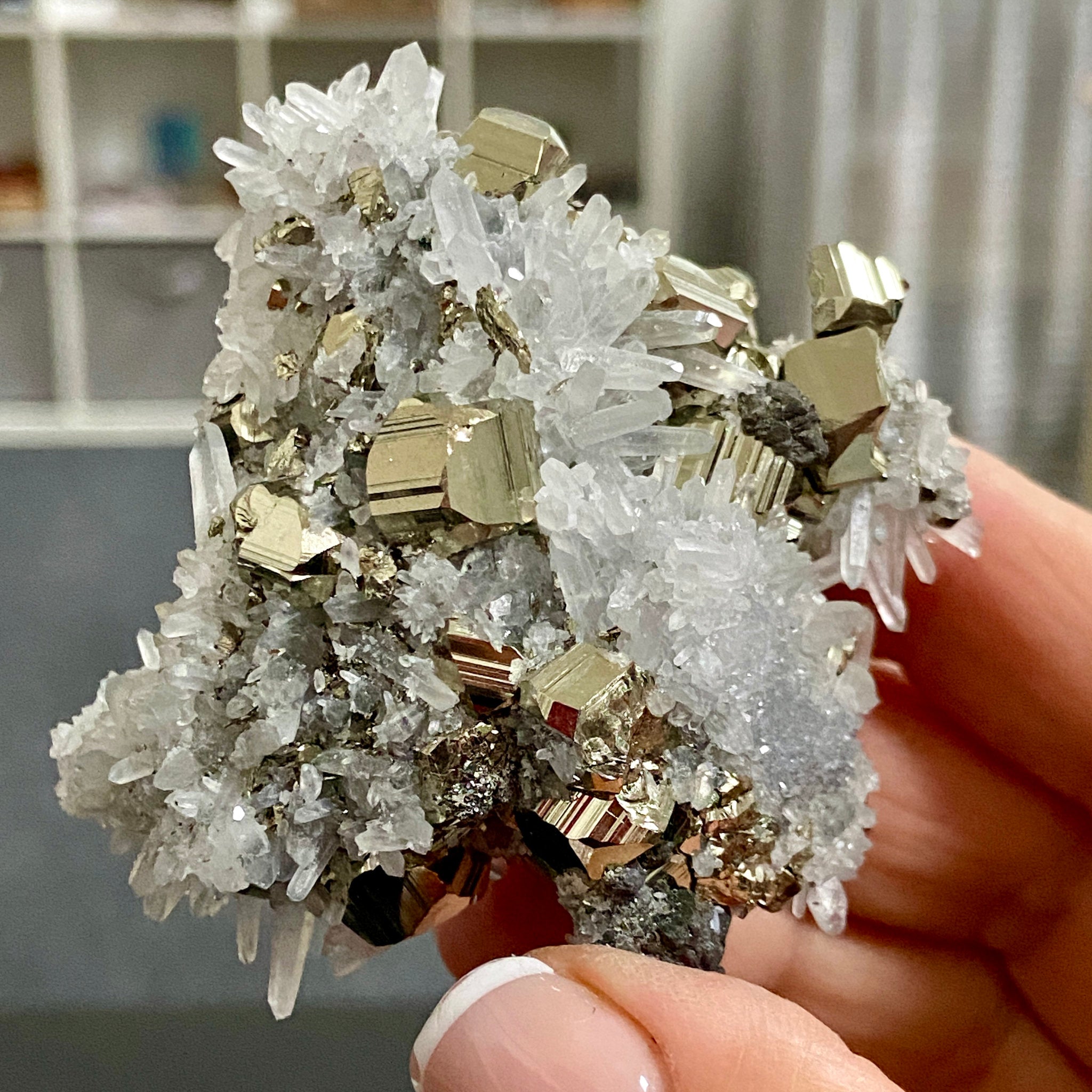 Quartz, Pyrite & Sphalerite Cluster – Huanzala Mine, Peru