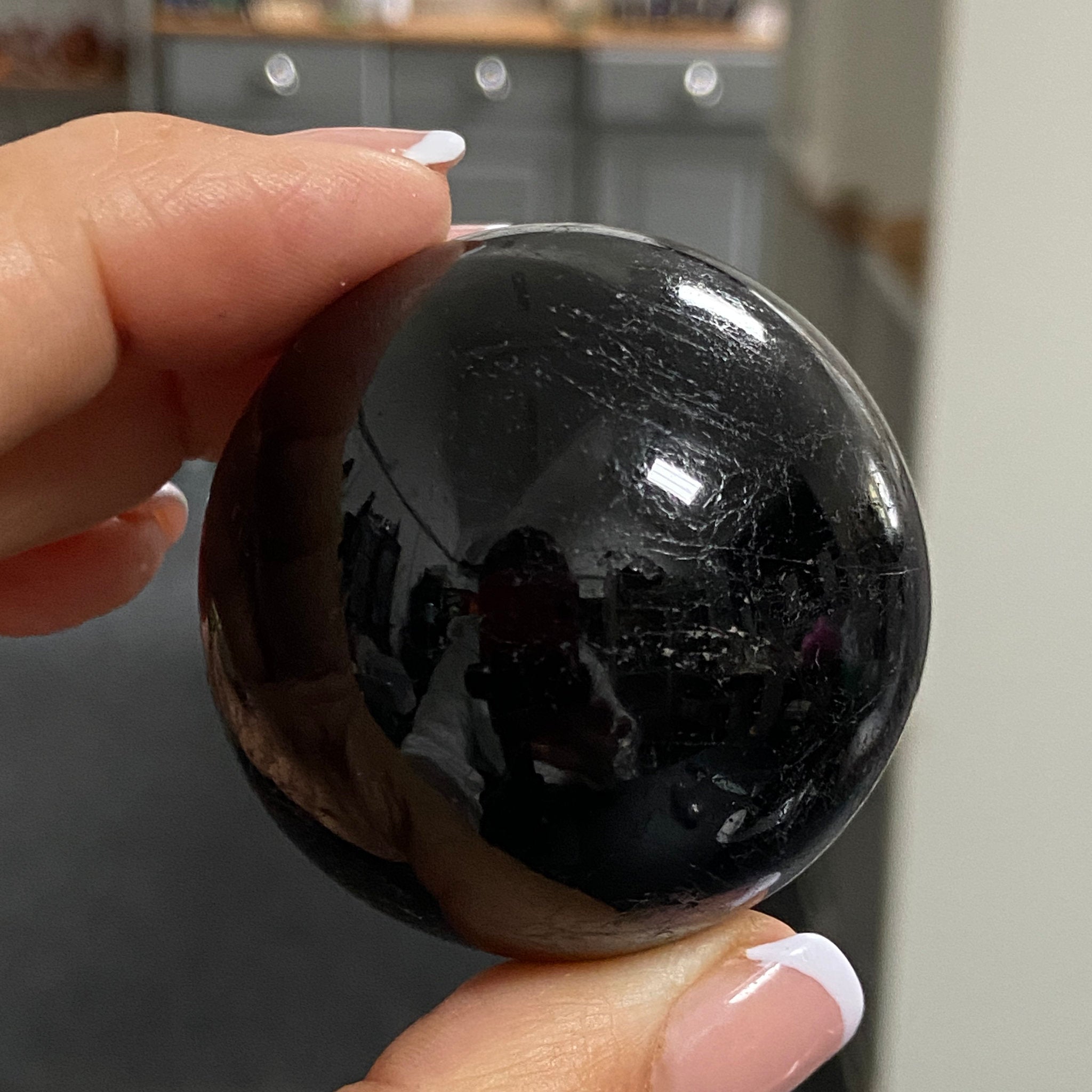 AAA Black Tourmaline Sphere - Madagascar