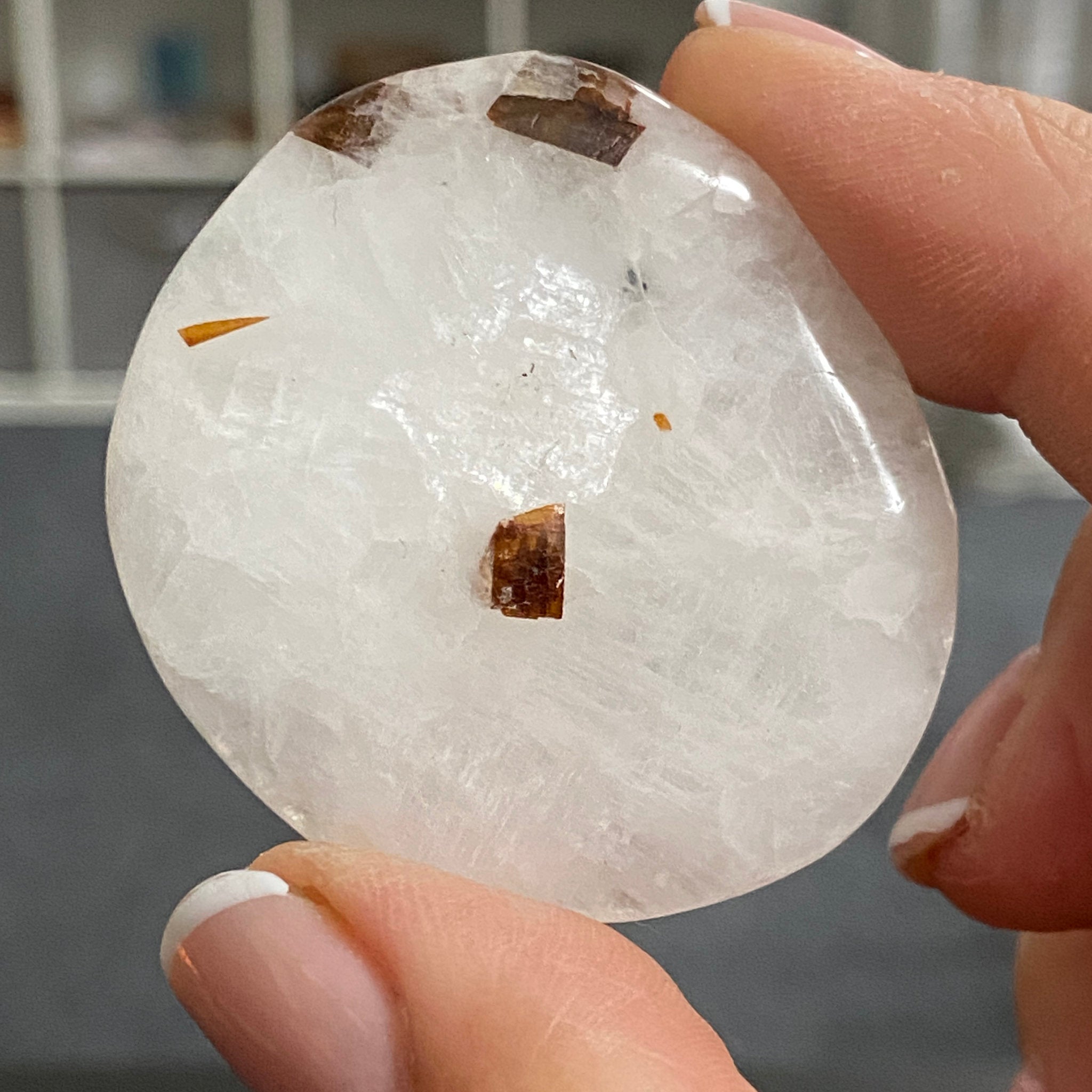Cryolite Palmstone with Siderite Inclusions - Greenland
