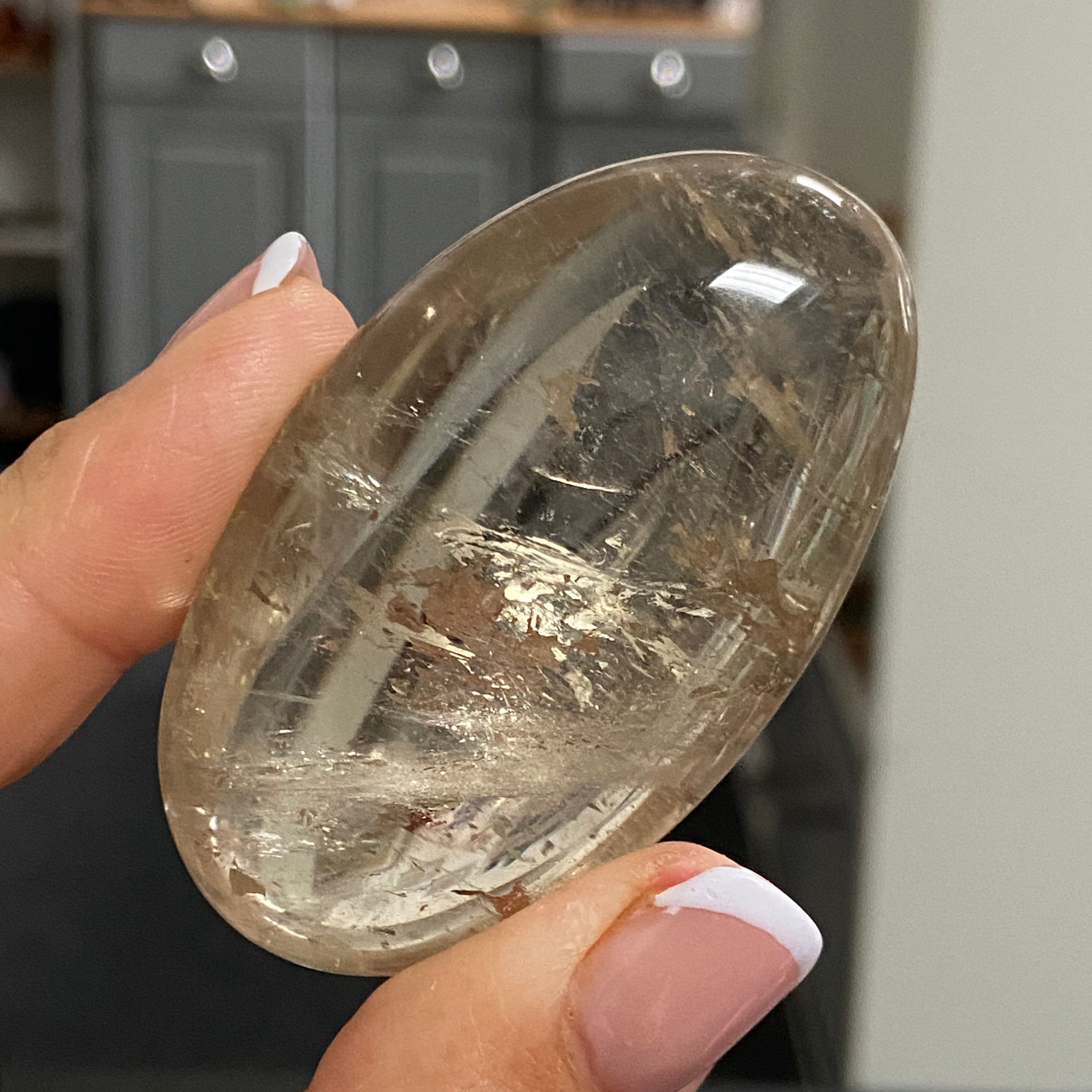 Natural Citrine Palmstone - Madagascar