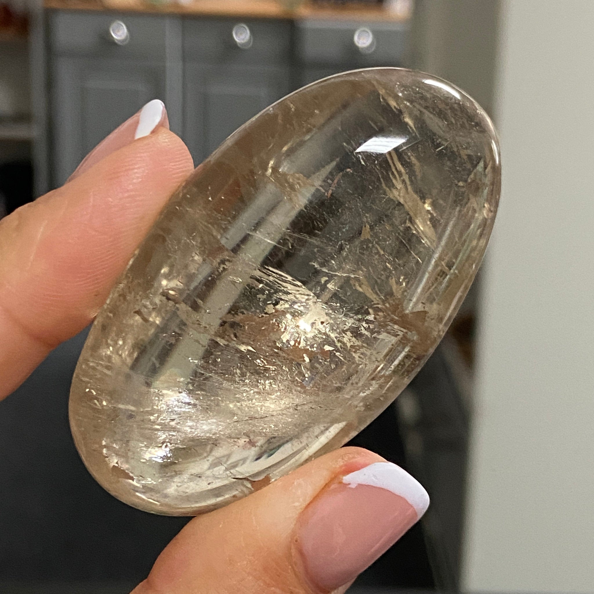 Natural Citrine Palmstone - Madagascar