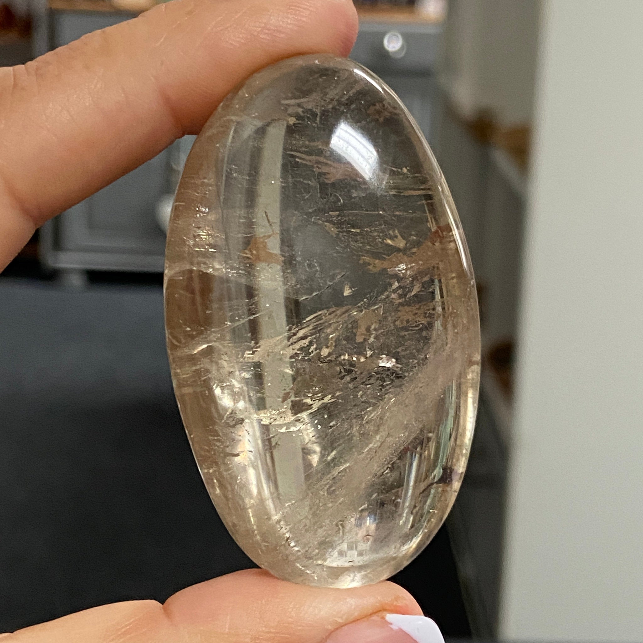 Natural Citrine Palmstone - Madagascar