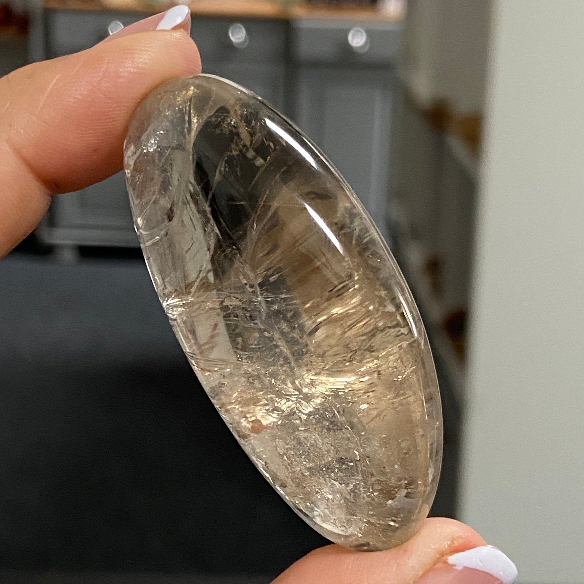Natural Citrine Palmstone - Madagascar