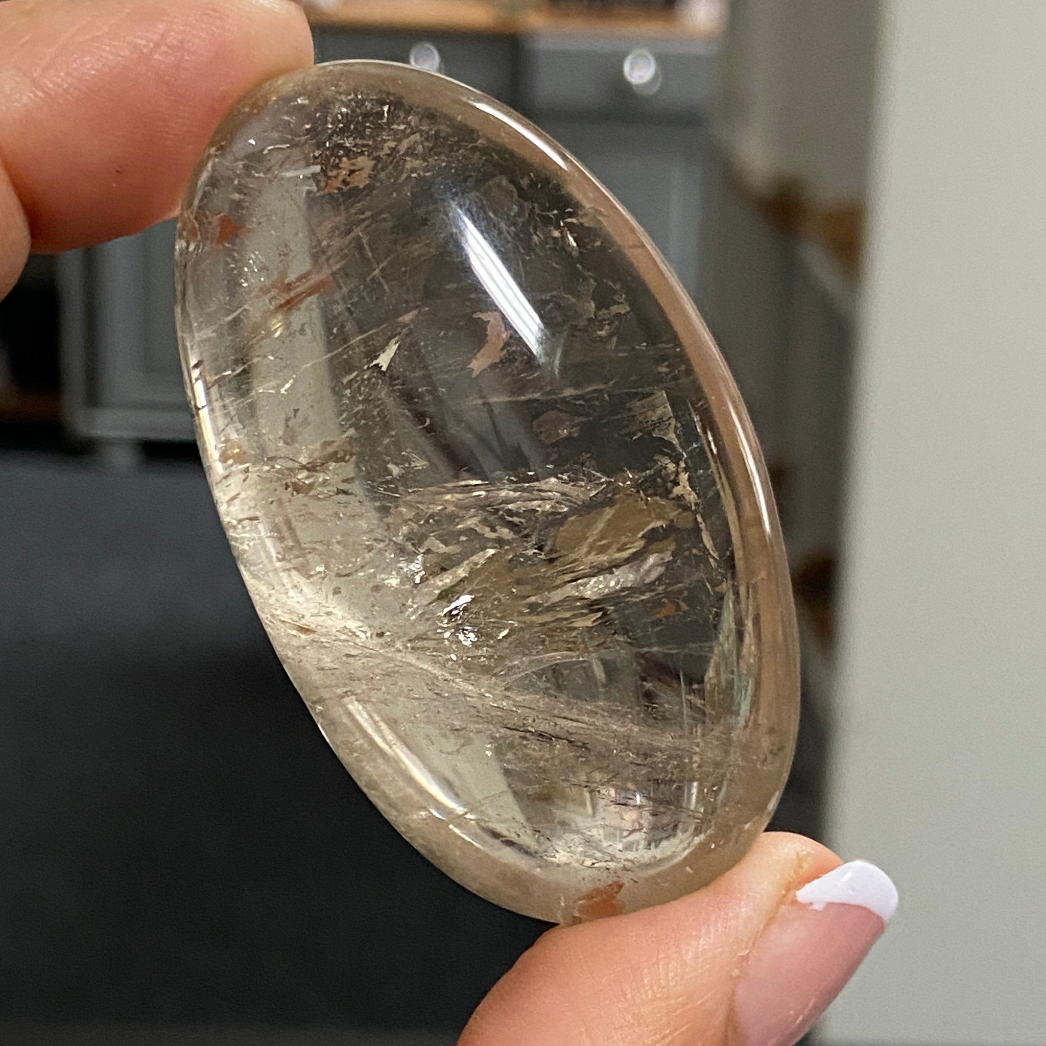 Natural Citrine Palmstone - Madagascar