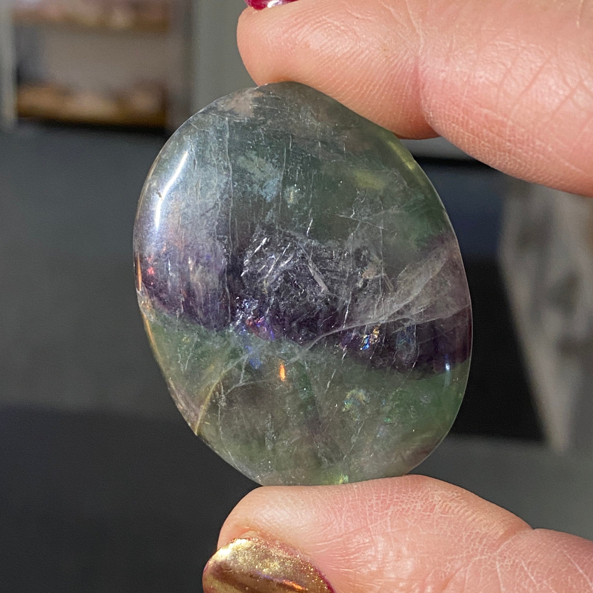 Rainbow Fluorite Palmstones