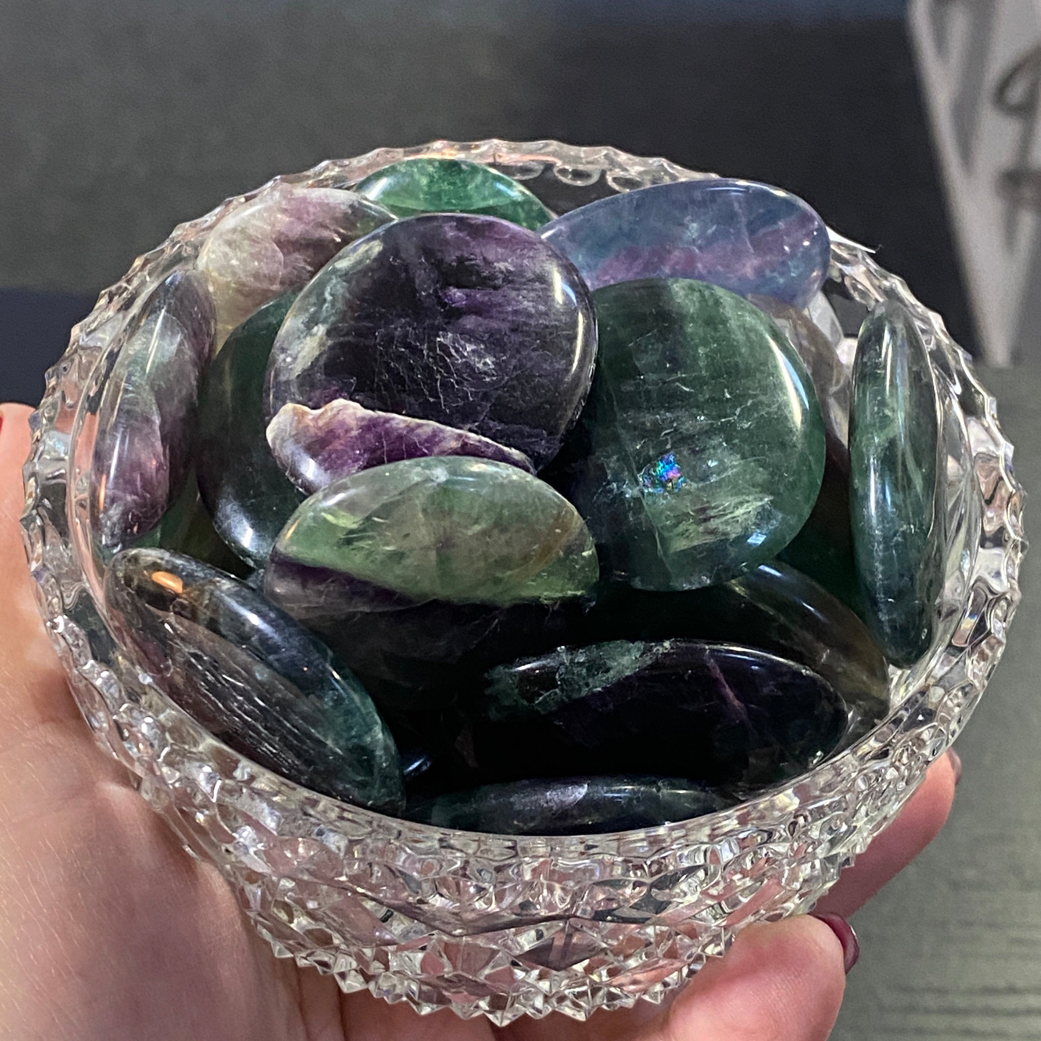 Rainbow Fluorite Palmstones