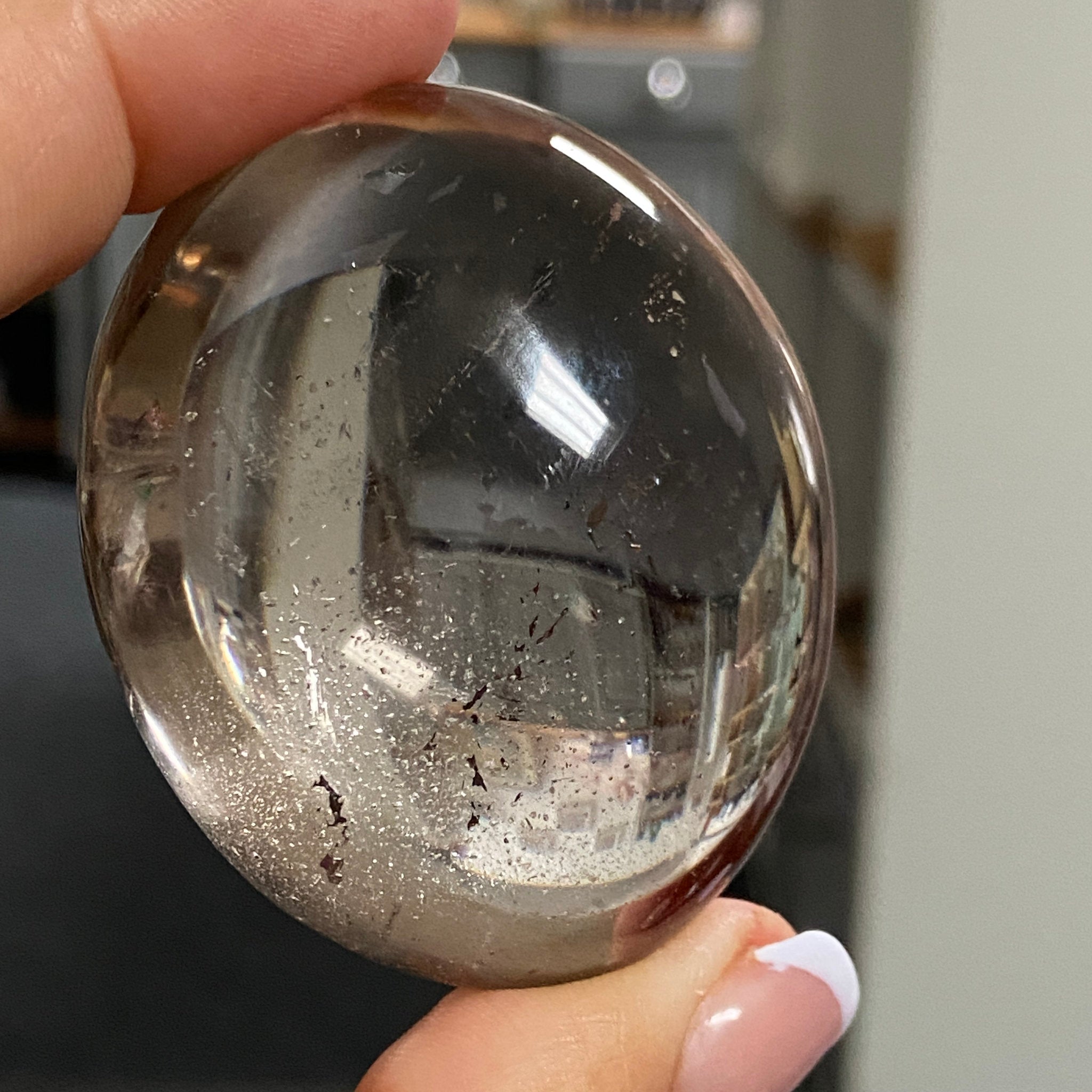 Smoky Quartz Palmstone – AAA Grade, Madagascar