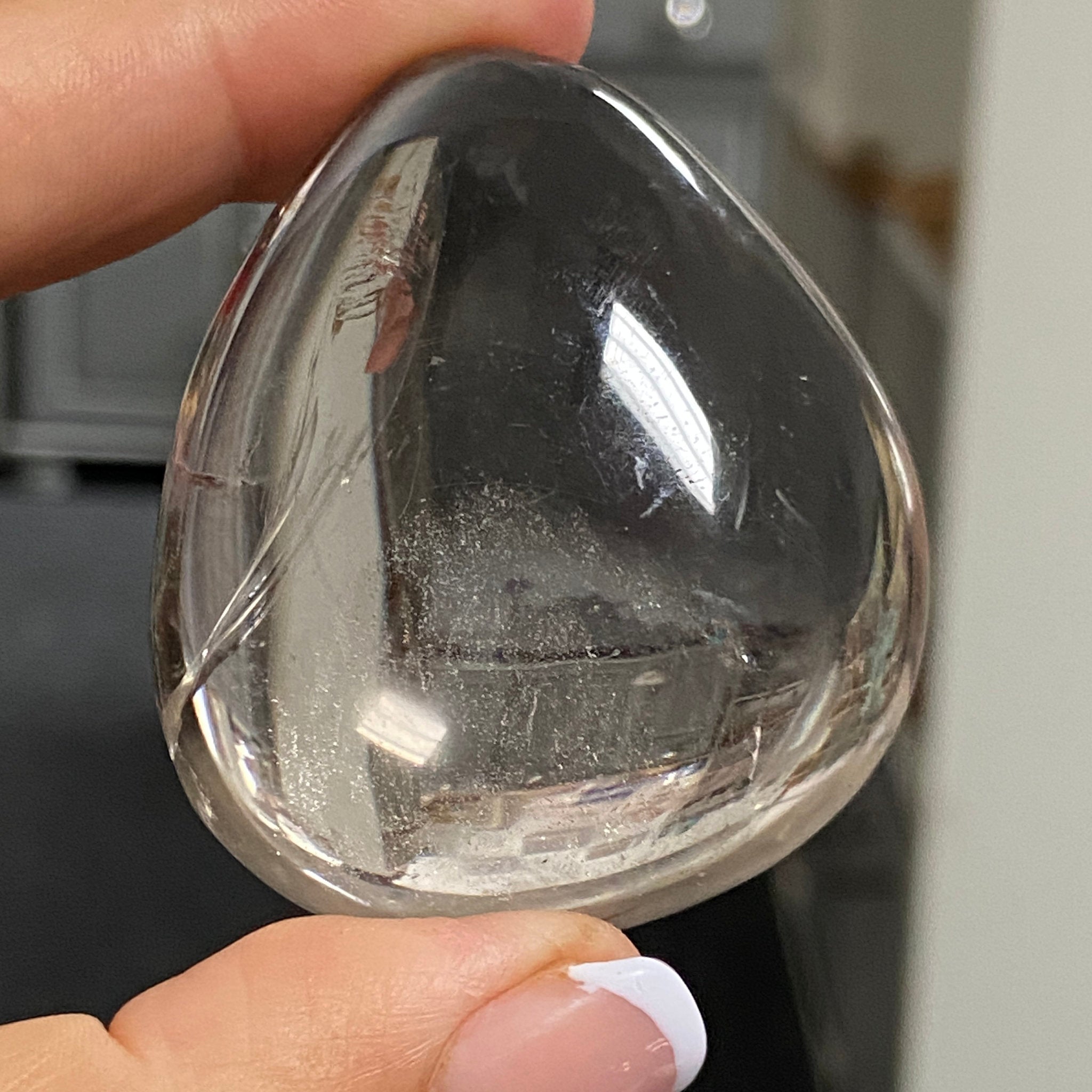 Smoky Quartz Palmstone – AAA Grade, Madagascar