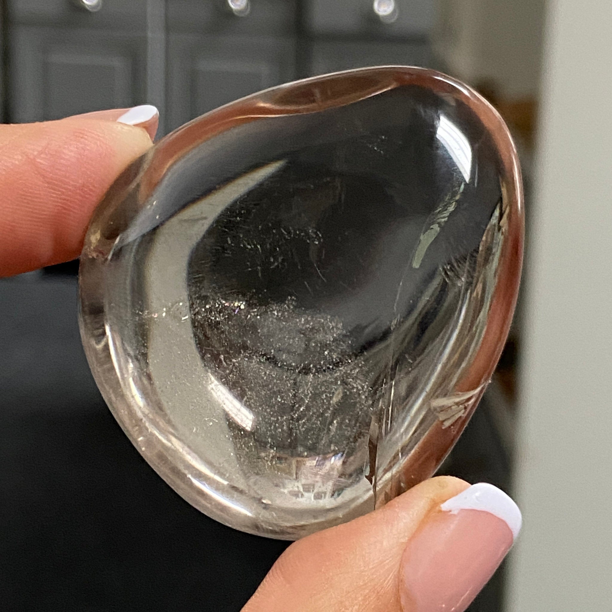 Smoky Quartz Palmstone – AAA Grade, Madagascar