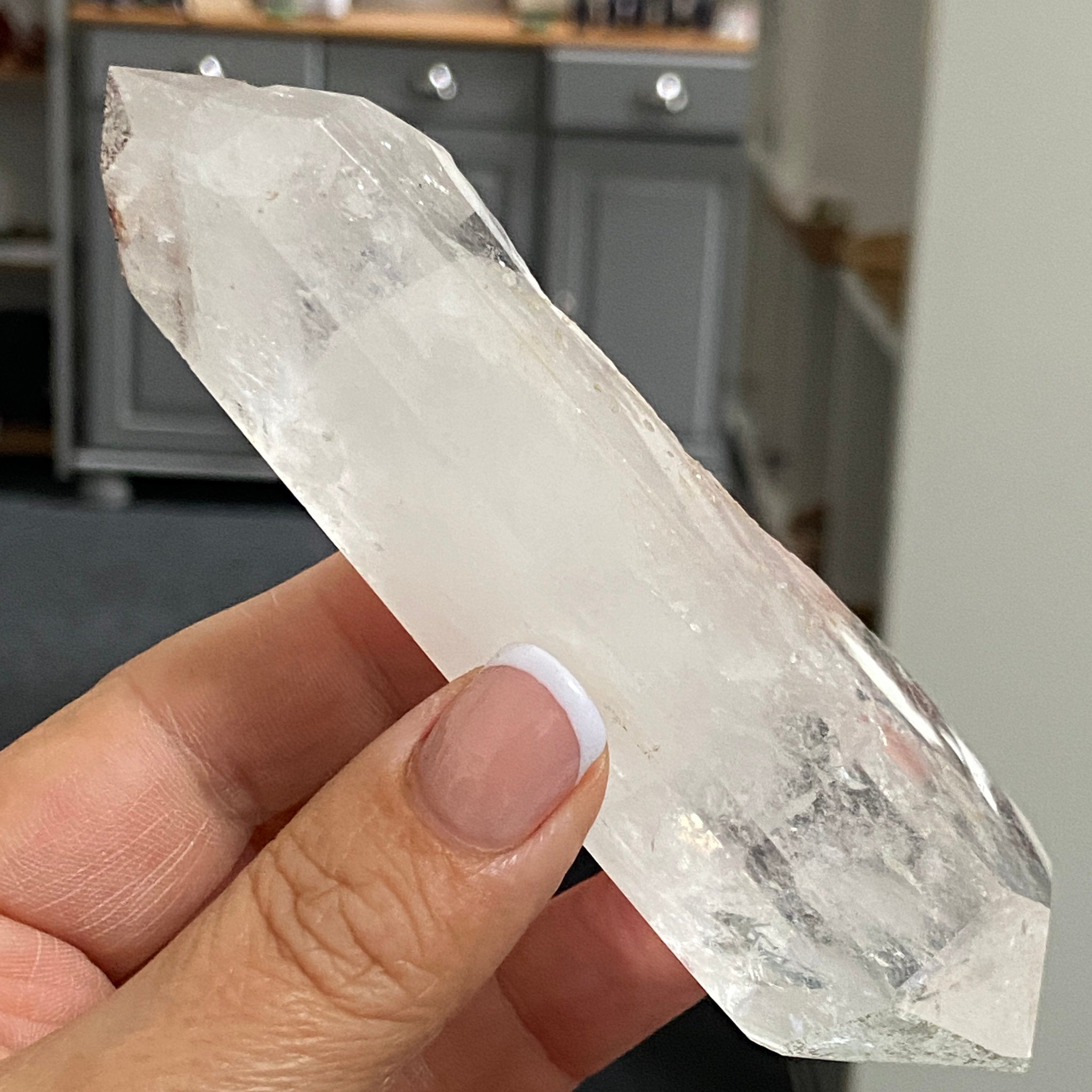 Double Terminated Quartz with Hematite, Chlorite & Elestial Cavities