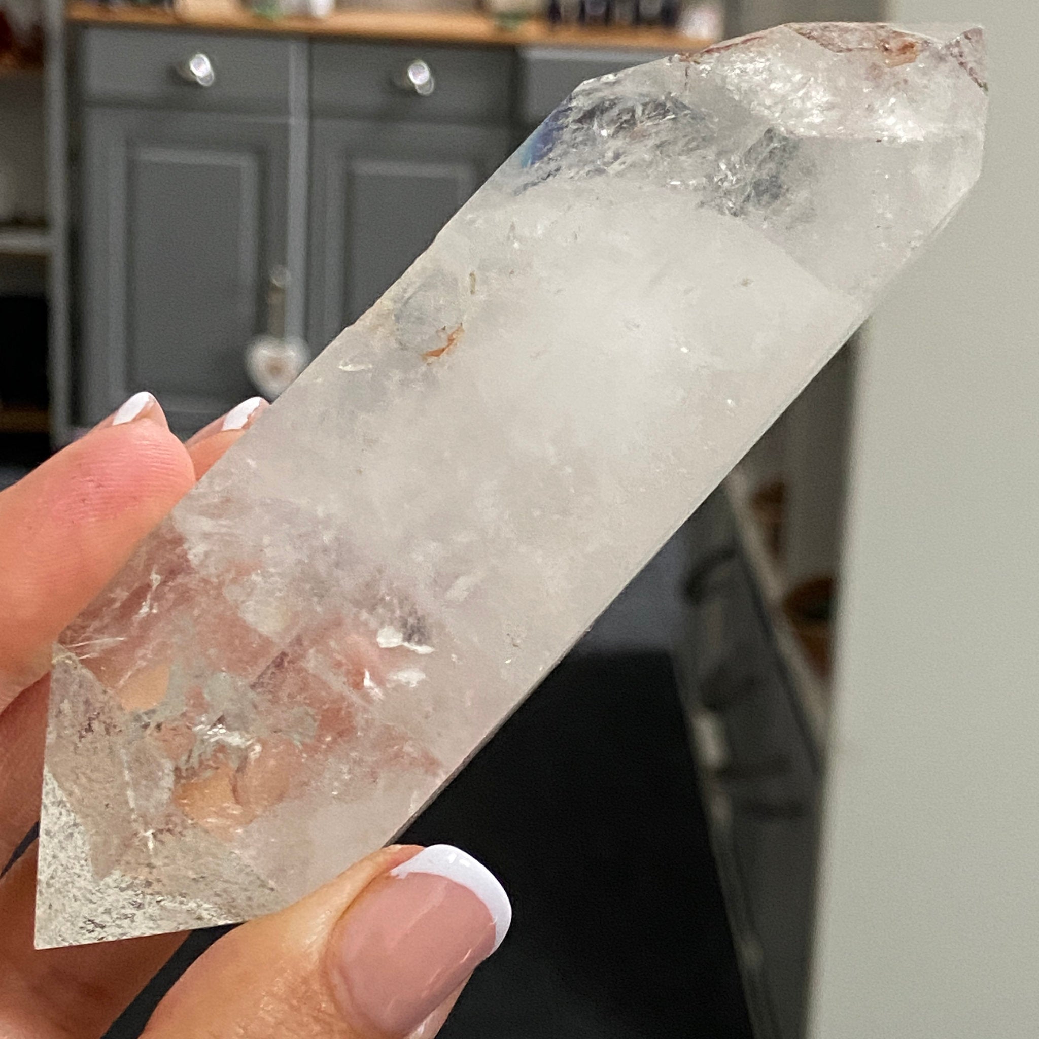 Double Terminated Quartz with Hematite, Chlorite & Elestial Cavities