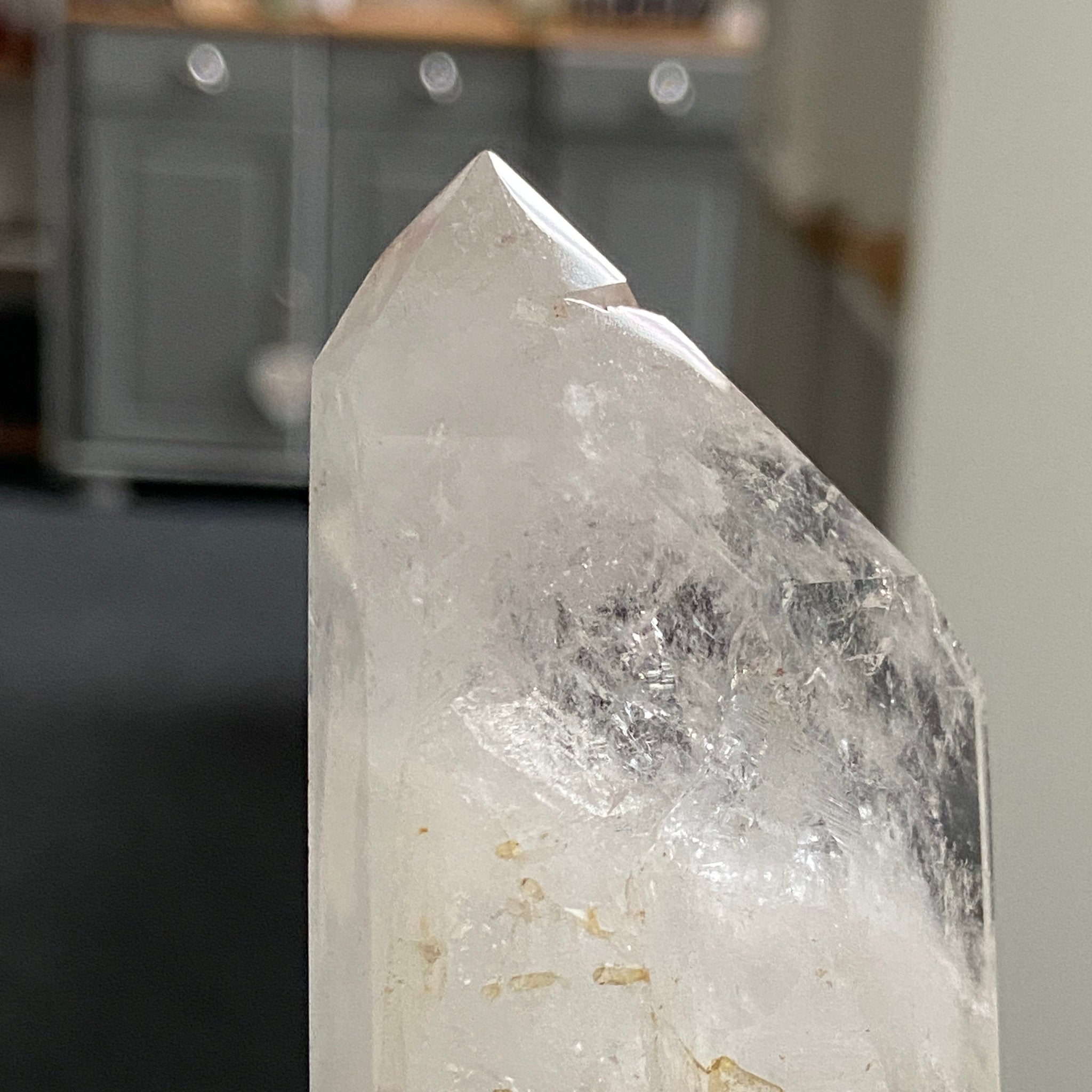 Double Terminated Quartz with Hematite, Chlorite & Elestial Cavities