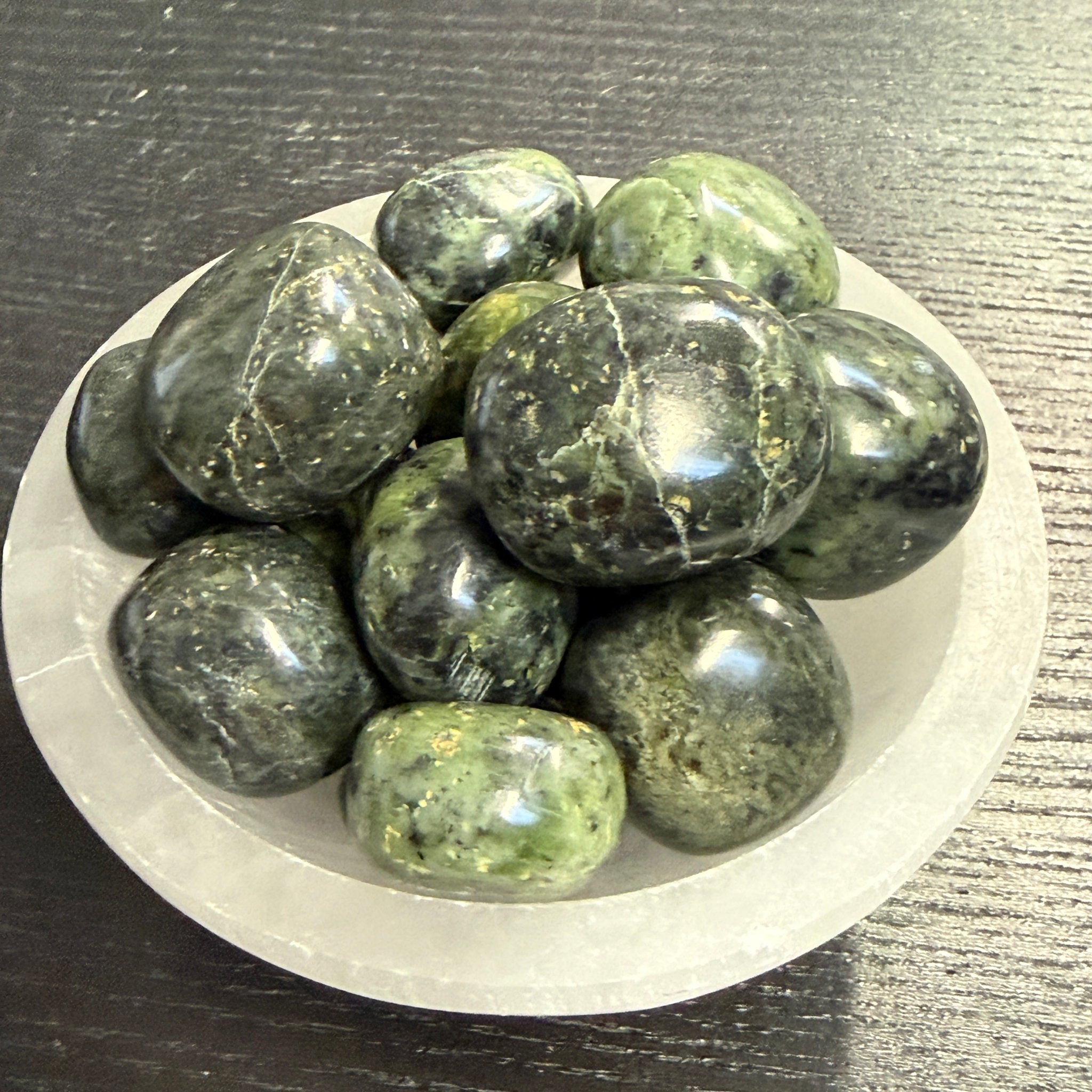 Peruvian Nephrite Jade Tumbled Stones