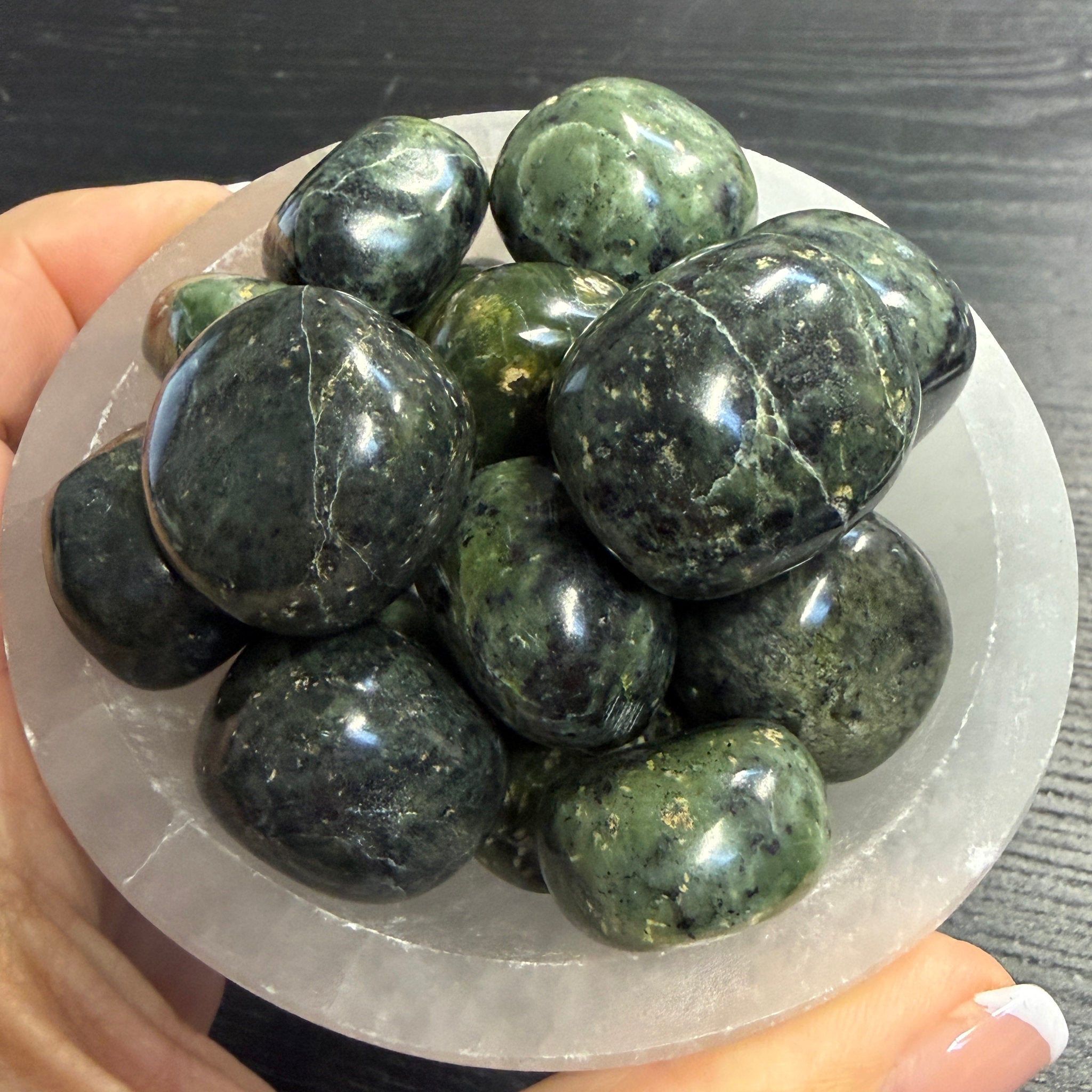 Peruvian Nephrite Jade Tumbled Stones