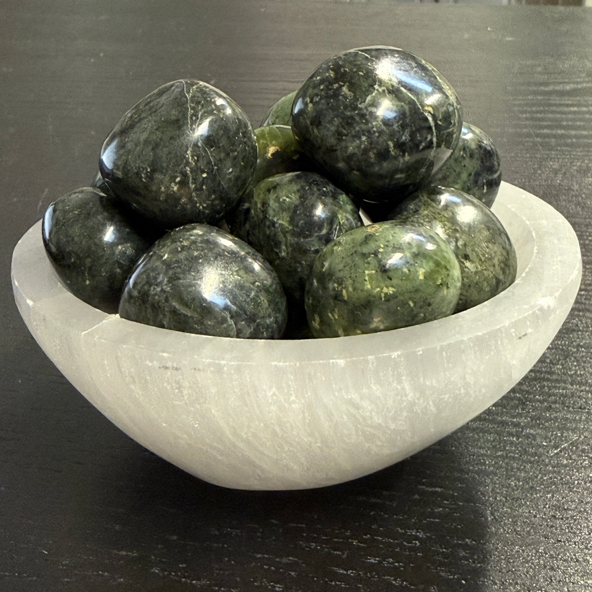 Peruvian Nephrite Jade Tumbled Stones