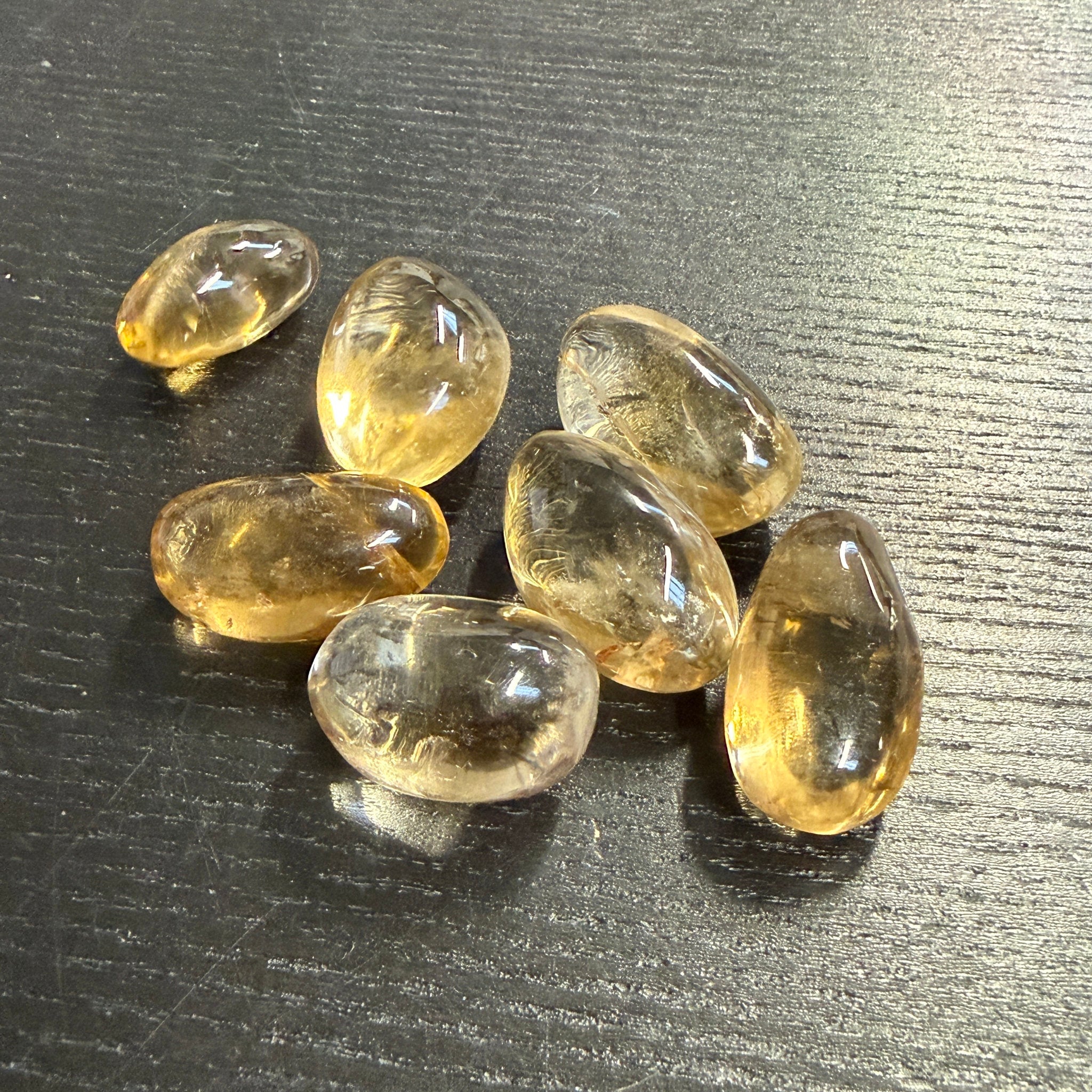 AA Brazilian Natural Citrine tumbled stones