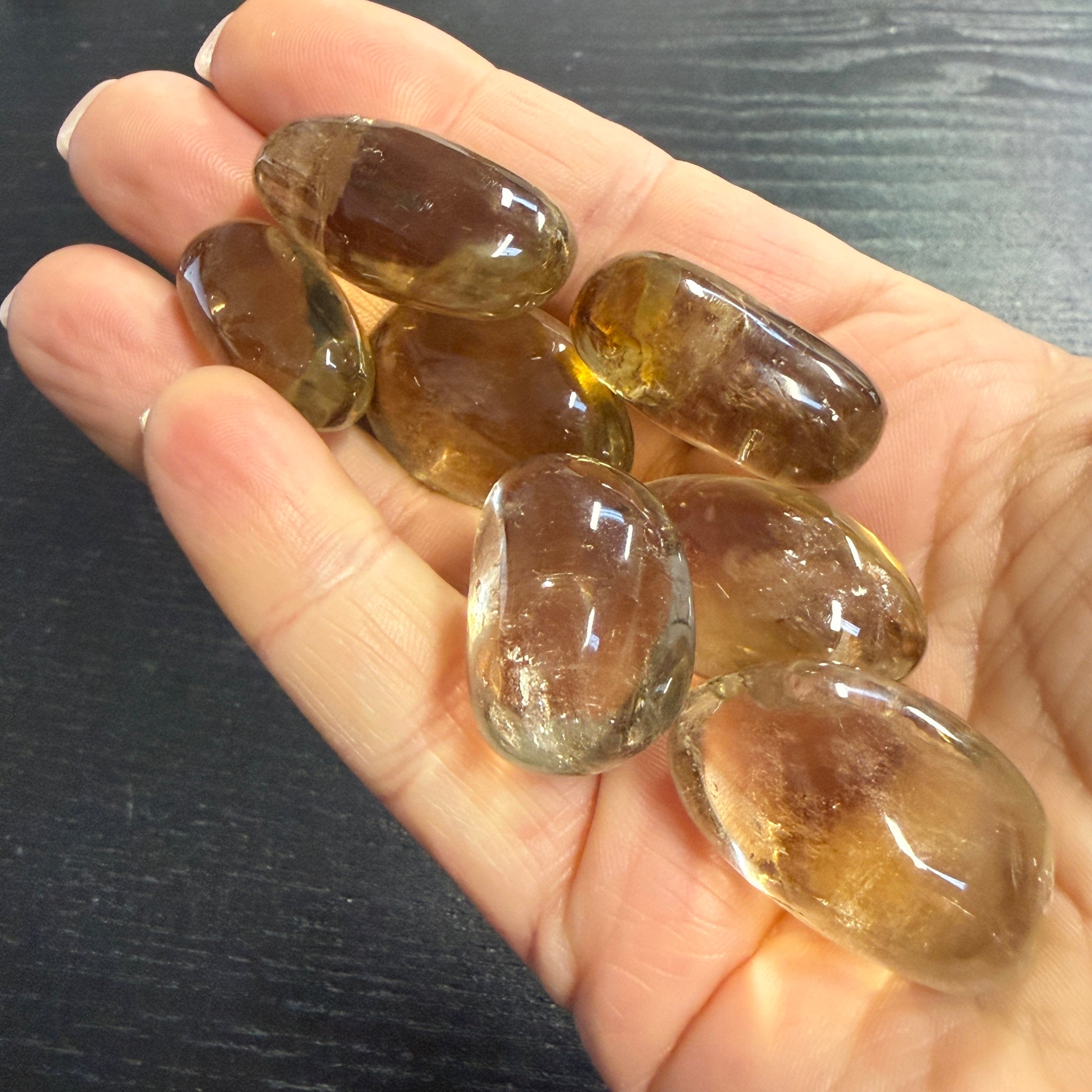 AA Brazilian Natural Citrine tumbled stones