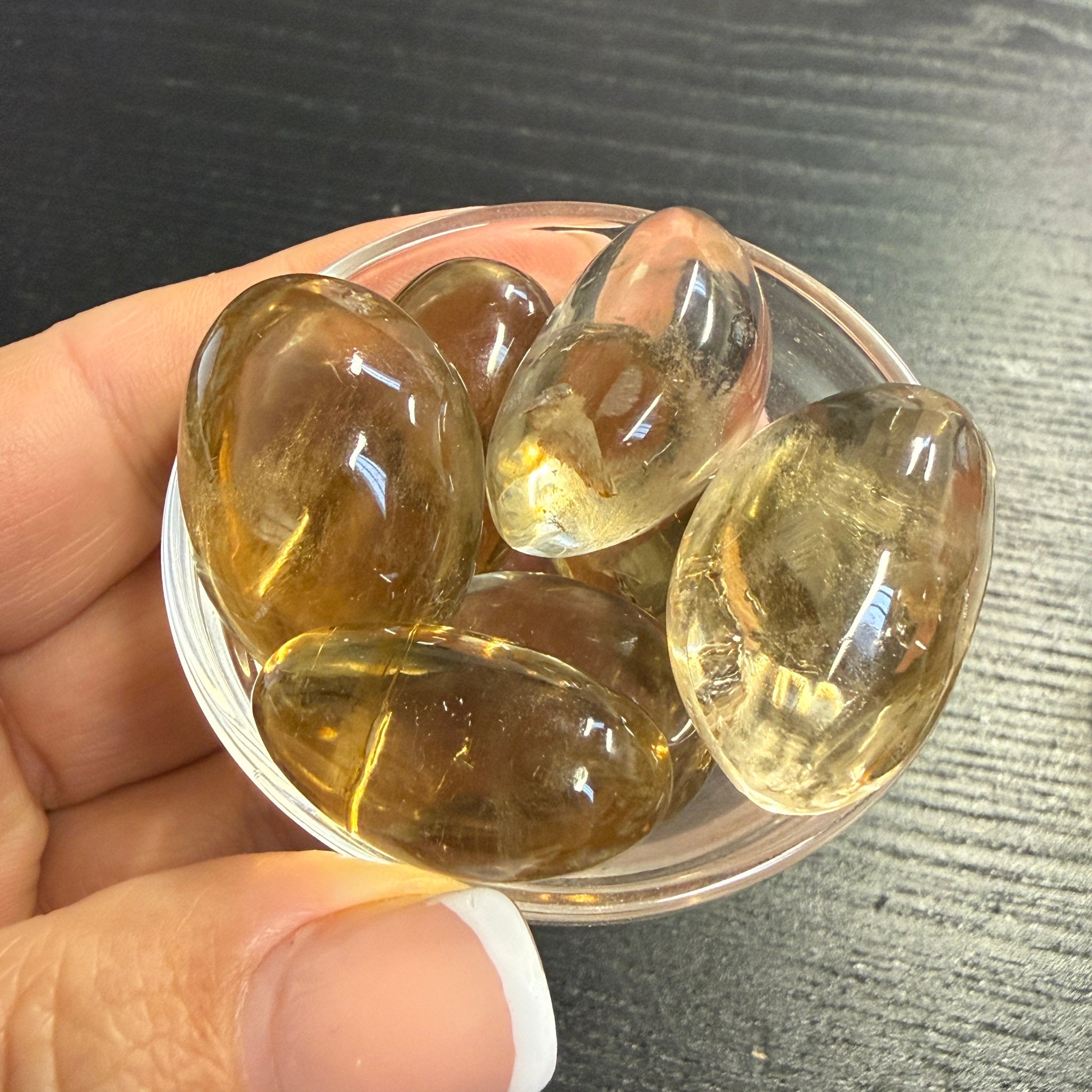 AA Brazilian Natural Citrine tumbled stones