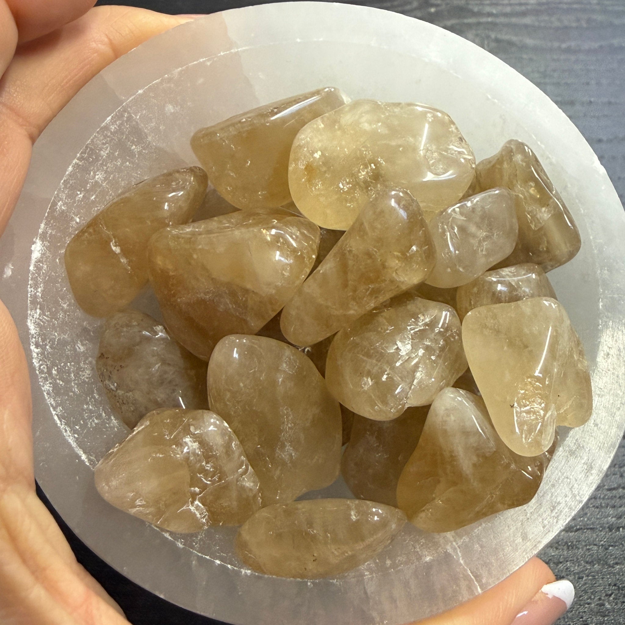 Natural Citrine tumbled stones