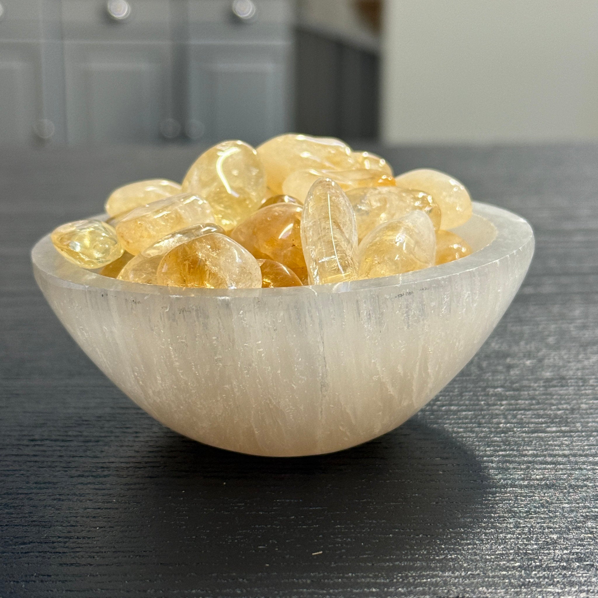 Common Citrine tumbled stones