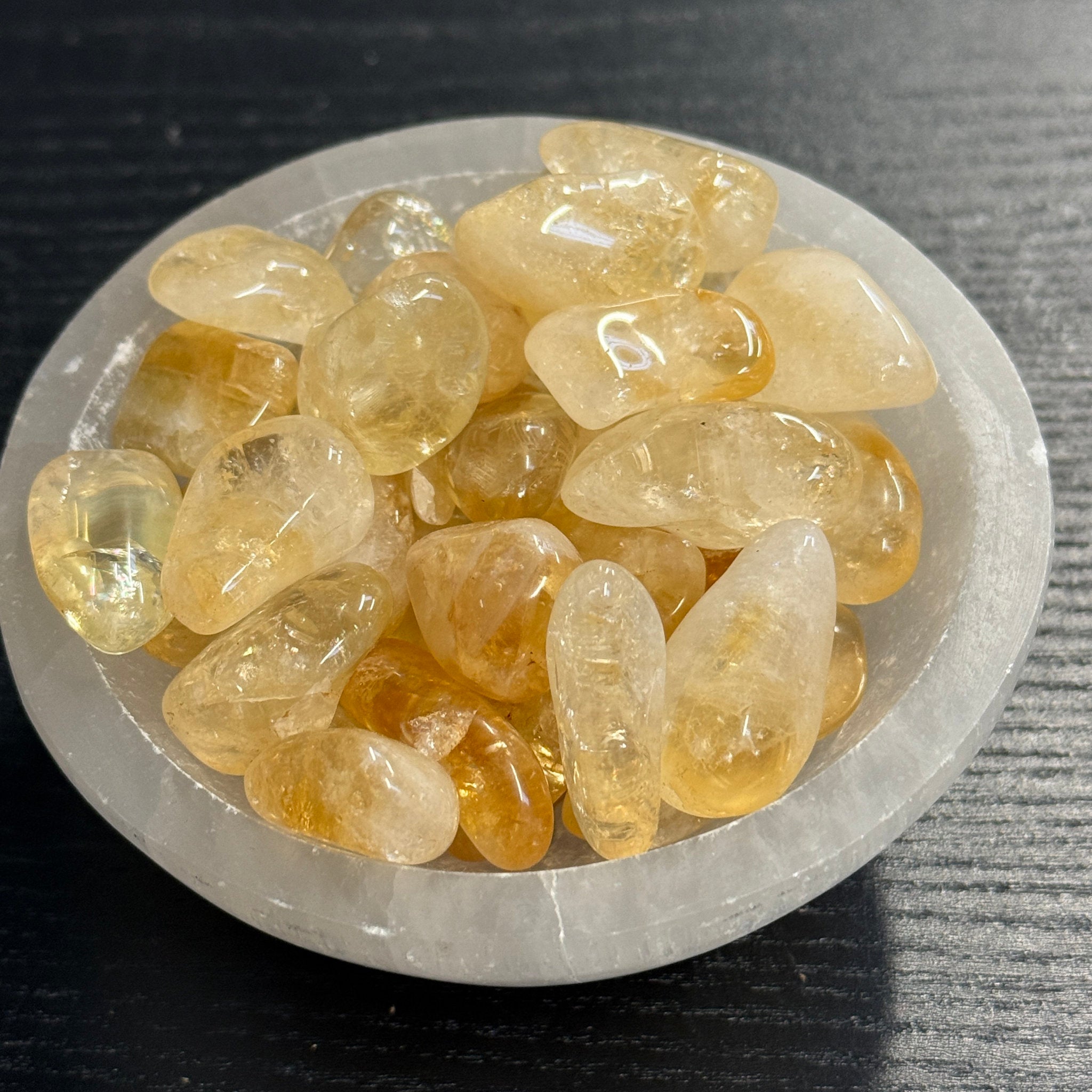 Common Citrine tumbled stones