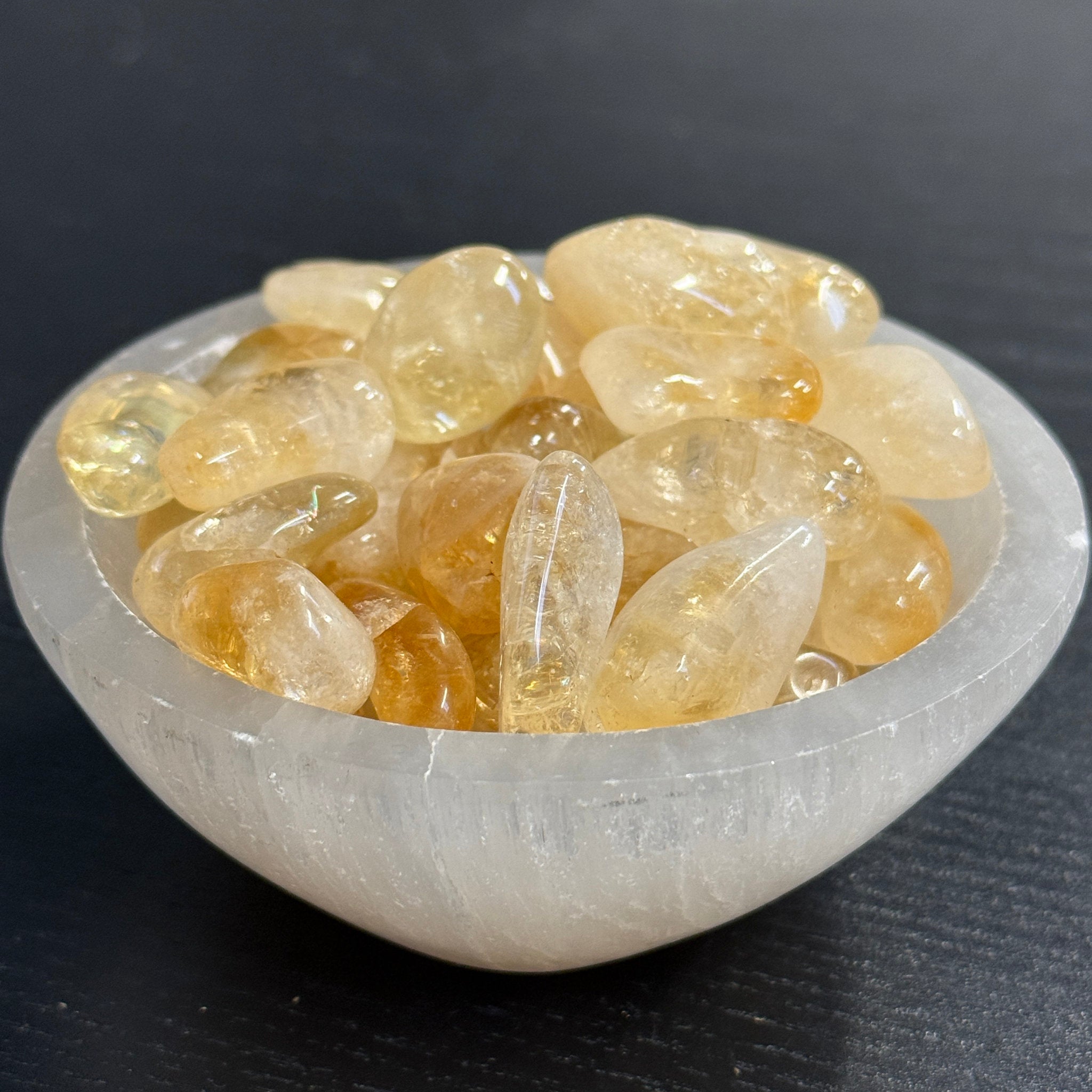 Common Citrine tumbled stones