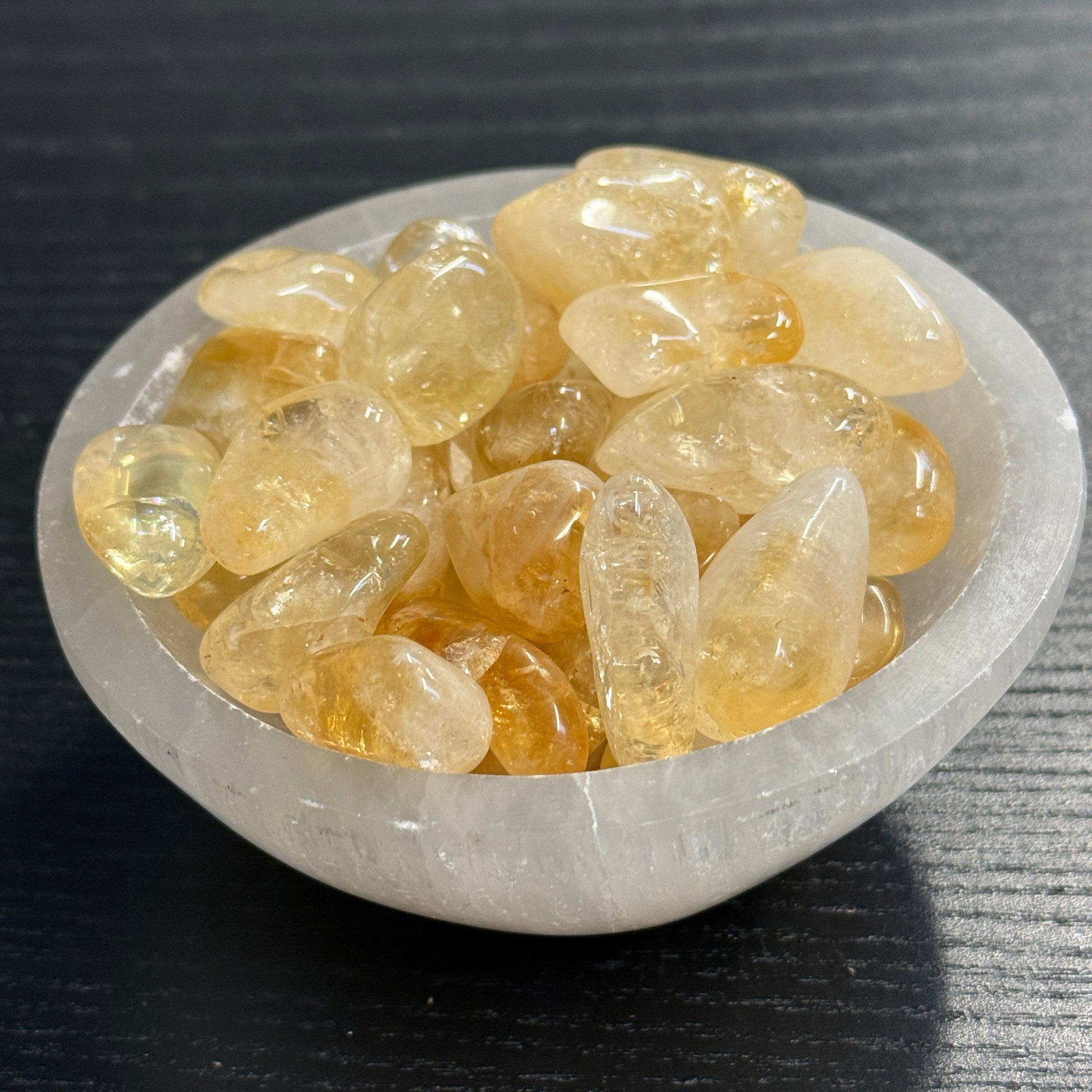 Common Citrine tumbled stones