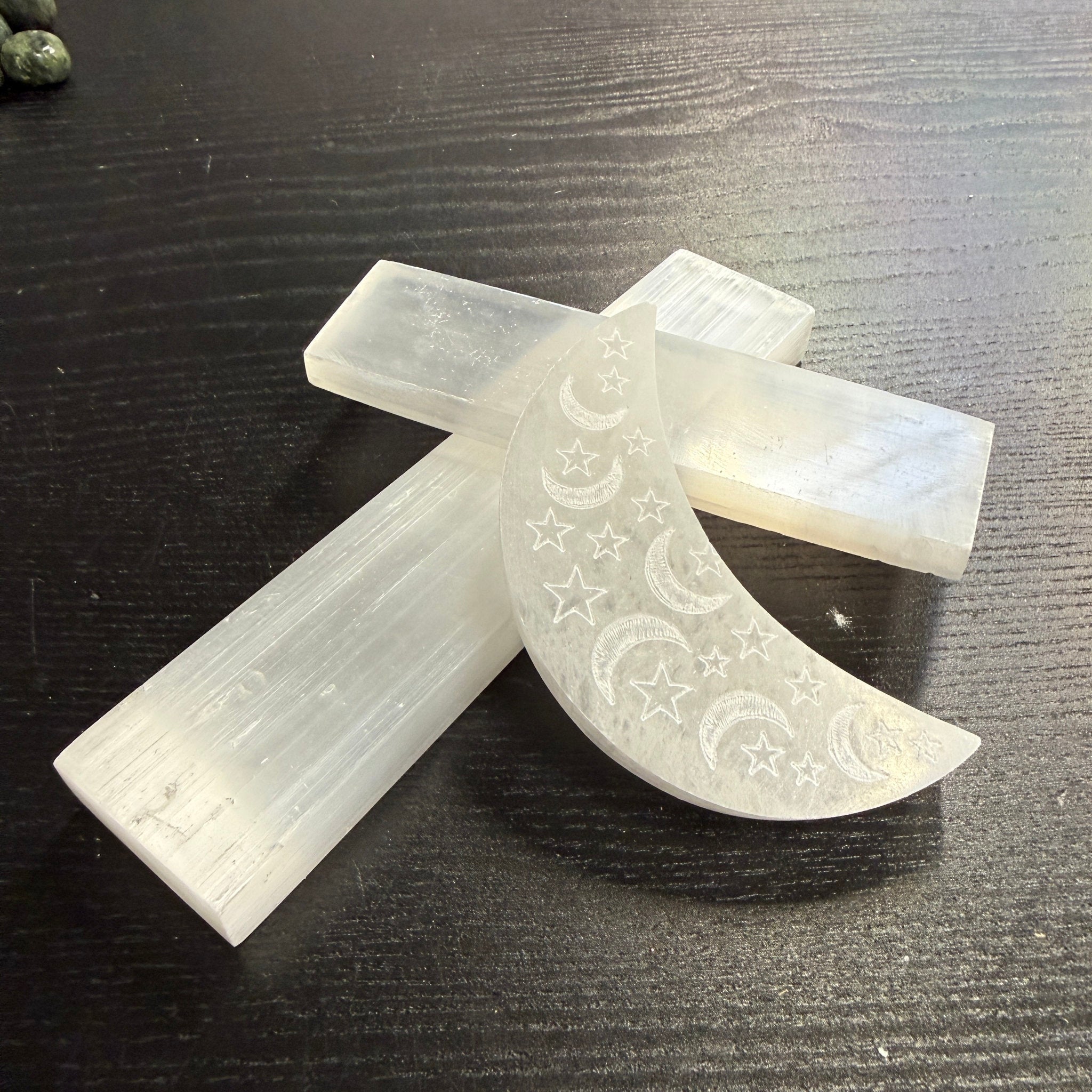 Stars & Moon Selenite Charging Plate