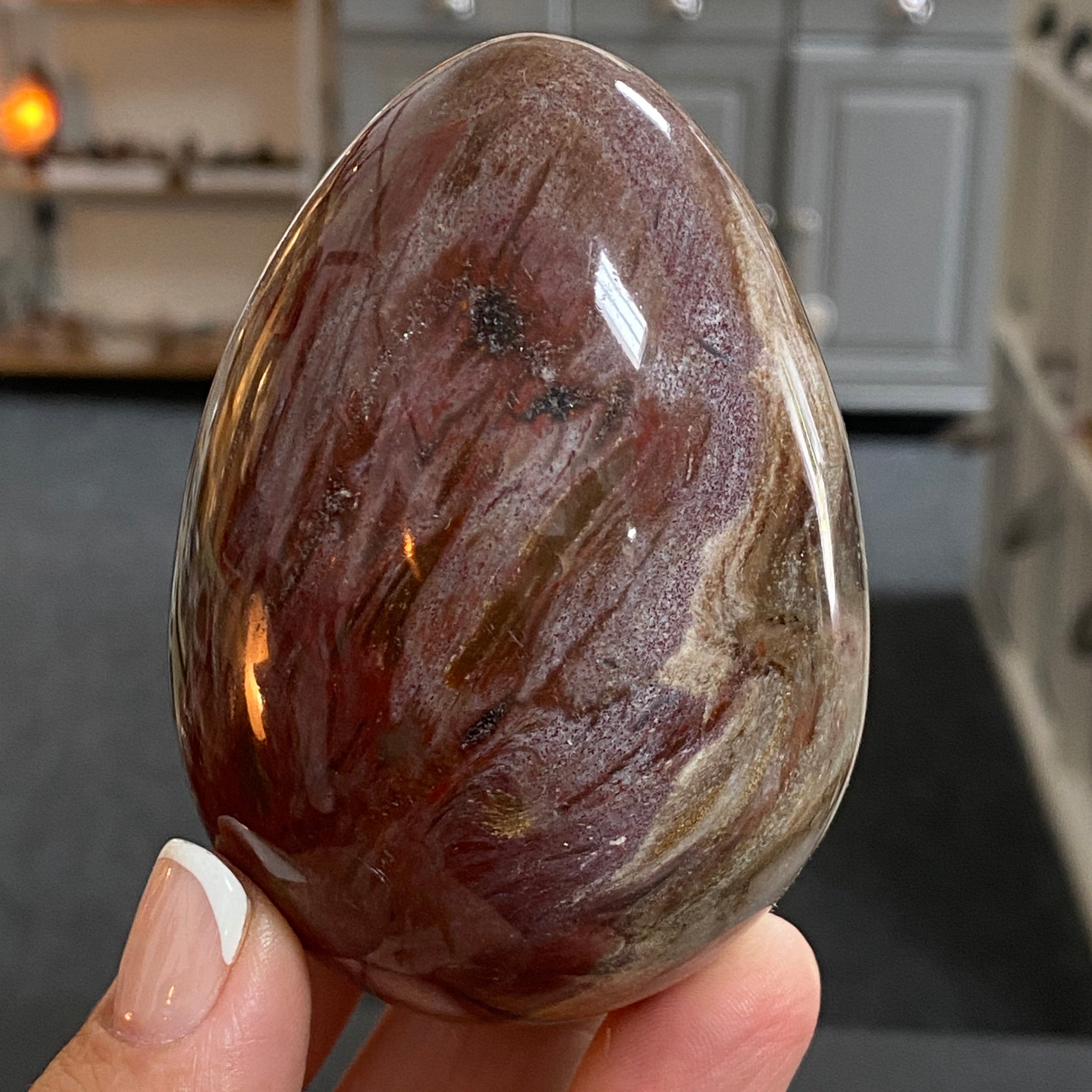 🪵 Fossilised Wood Egg – Madagascar