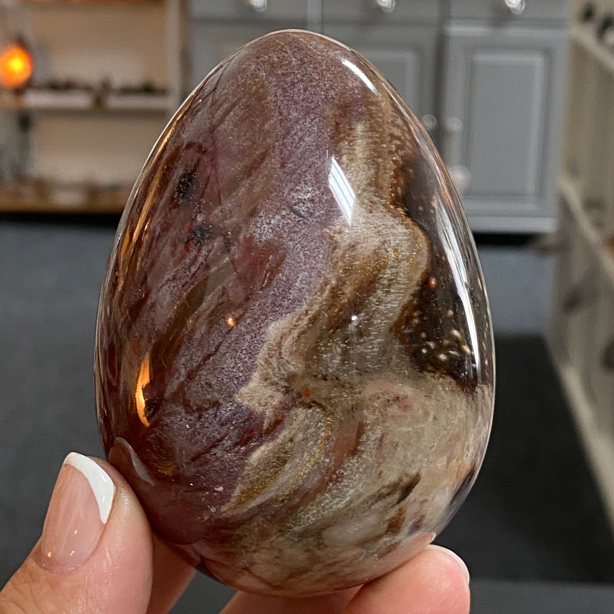 🪵 Fossilised Wood Egg – Madagascar