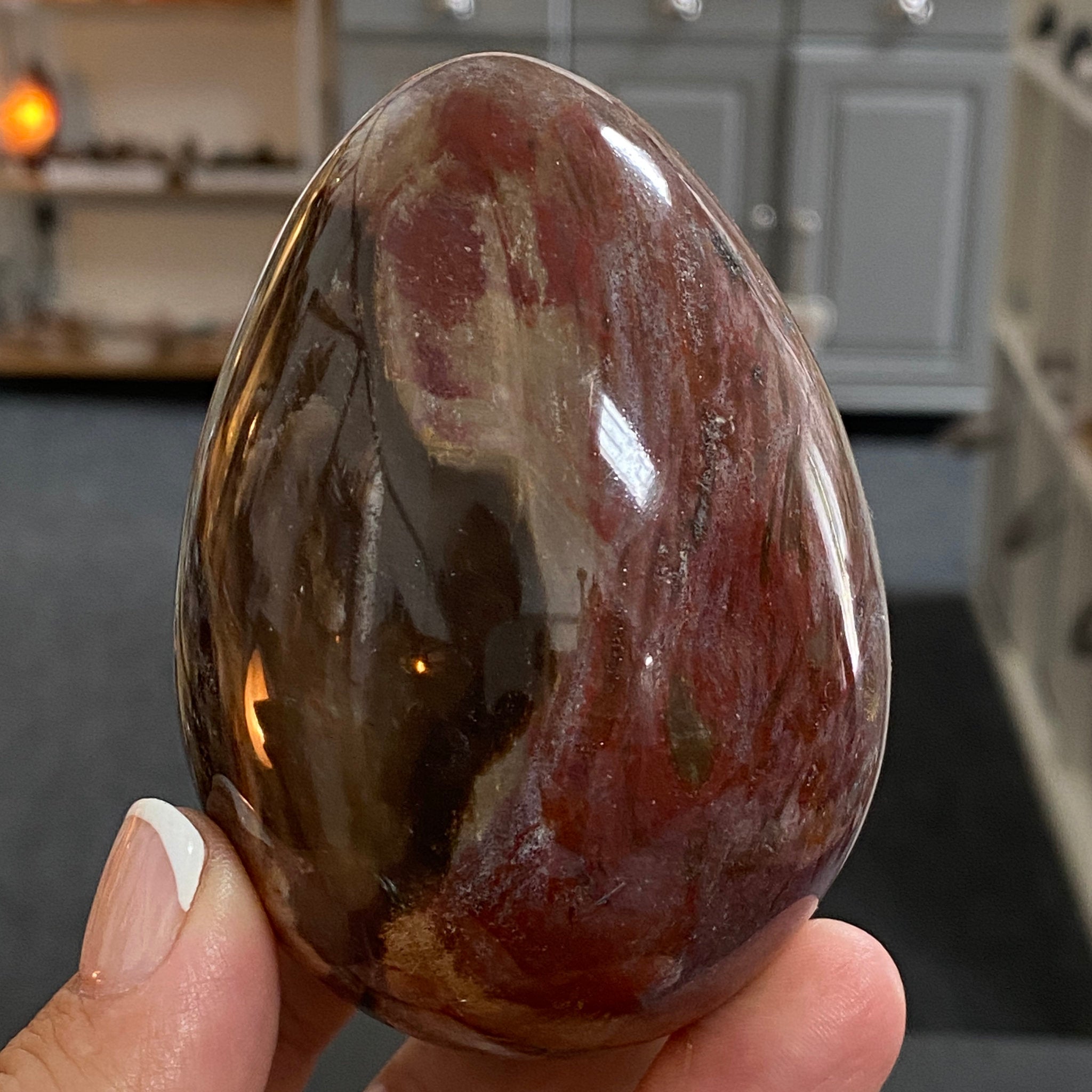 🪵 Fossilised Wood Egg – Madagascar