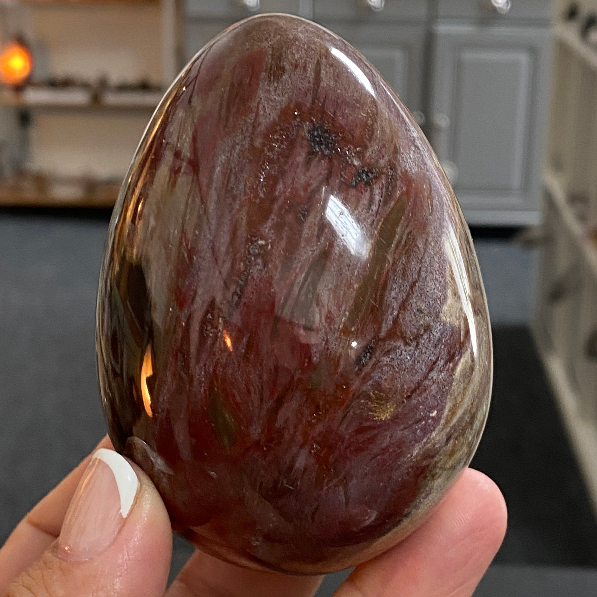 🪵 Fossilised Wood Egg – Madagascar