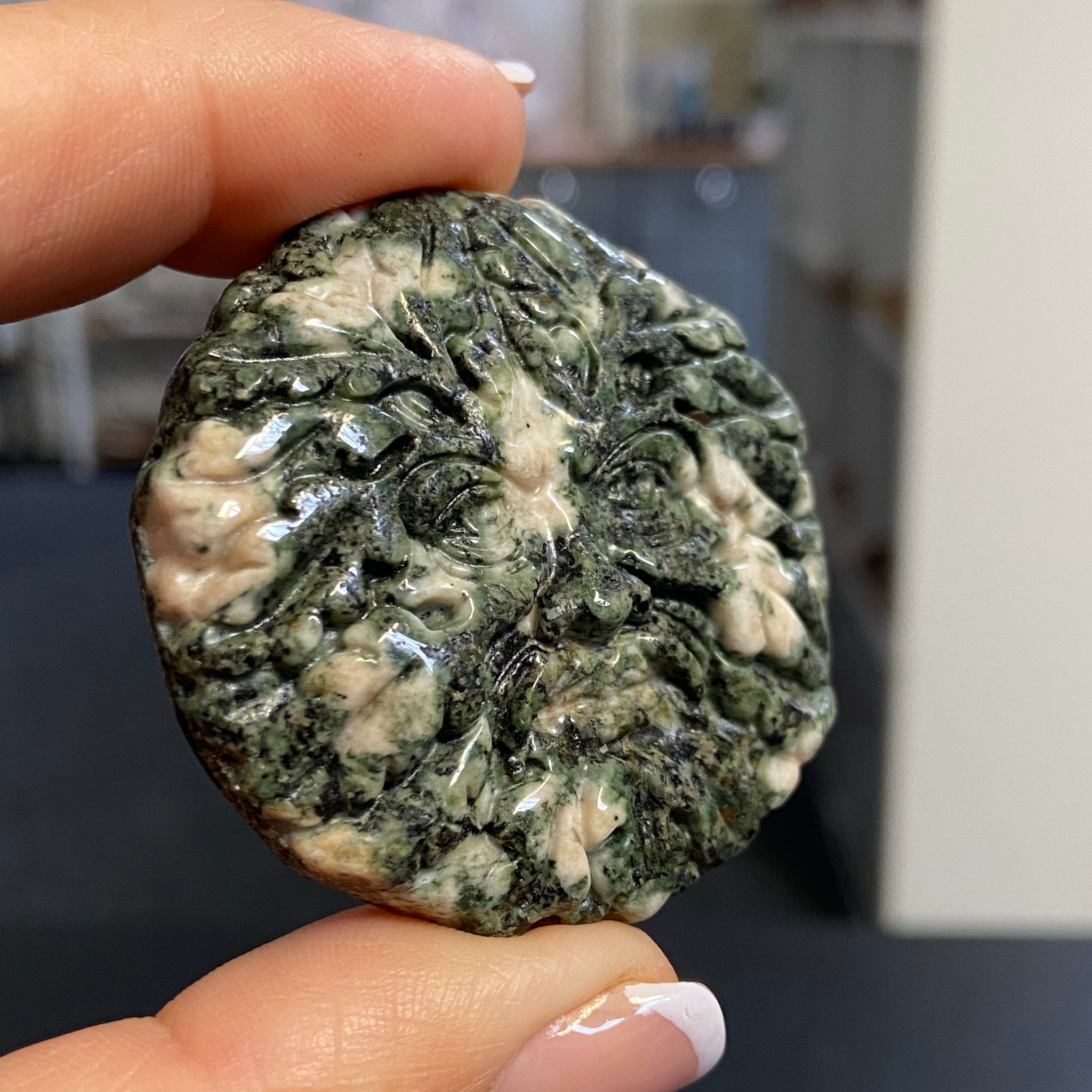 Preseli Bluestone Green Man – Hand-Carved Plaque