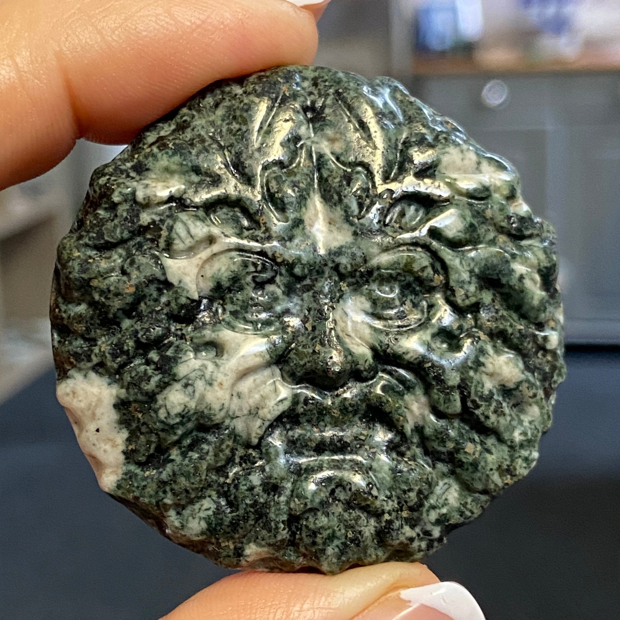 Preseli Bluestone Green Man – Hand-Carved Plaque