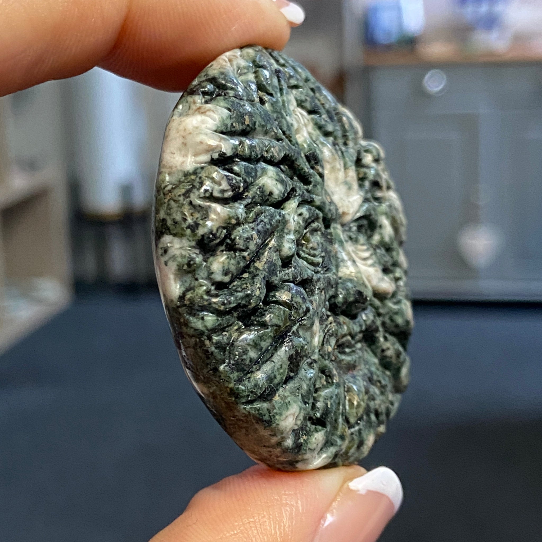 Preseli Bluestone Green Man – Hand-Carved Plaque