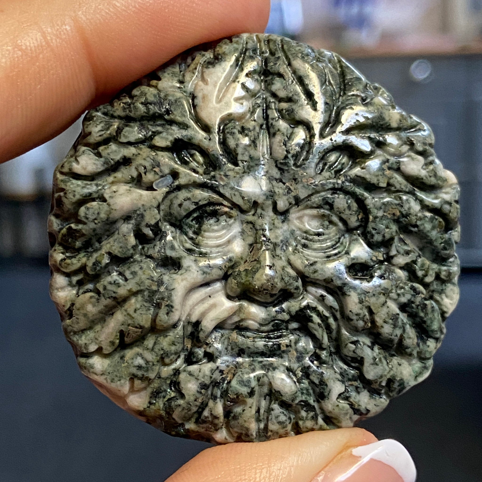 Preseli Bluestone Green Man – Hand-Carved Plaque