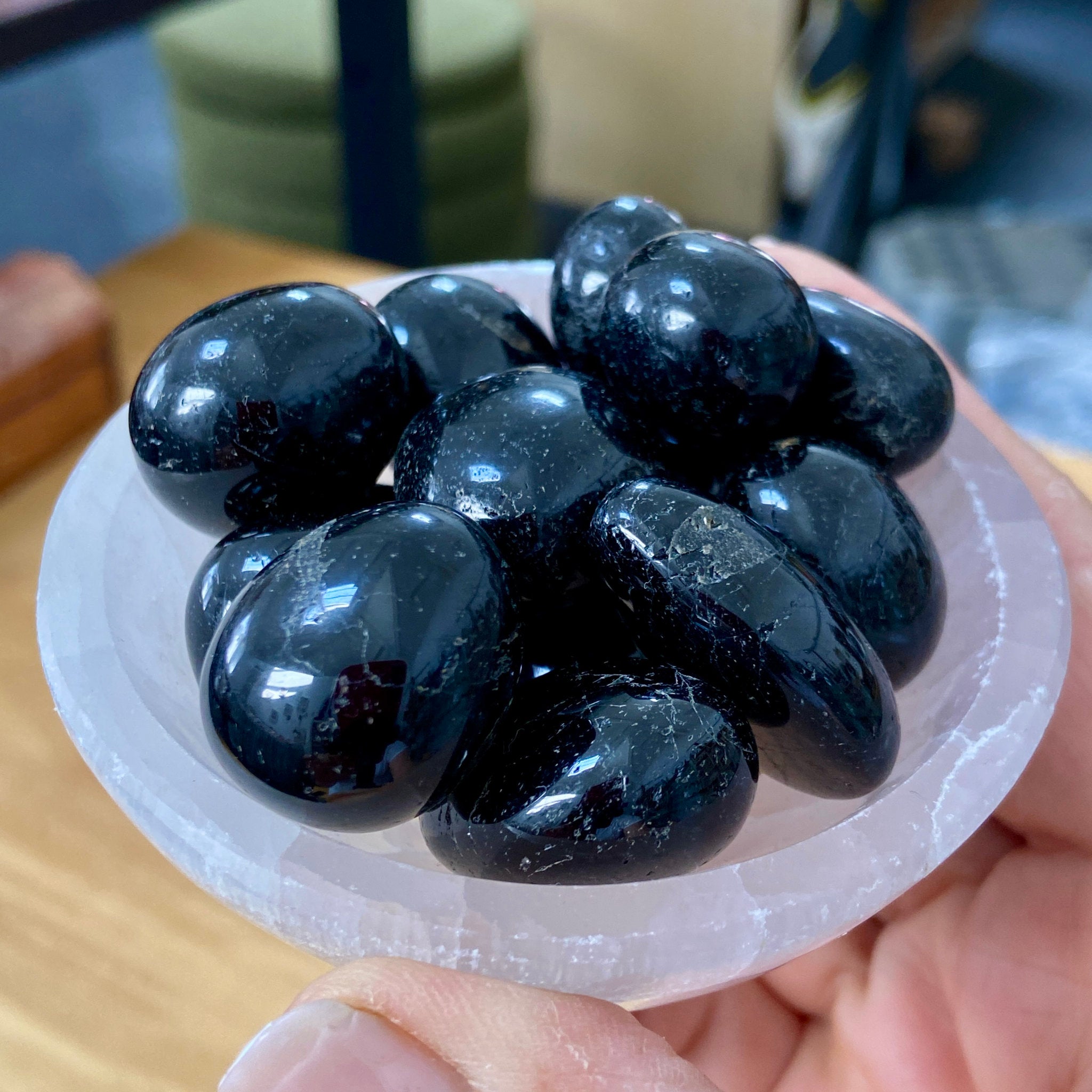 Black Tourmaline Tumbled Stones – Madagascar