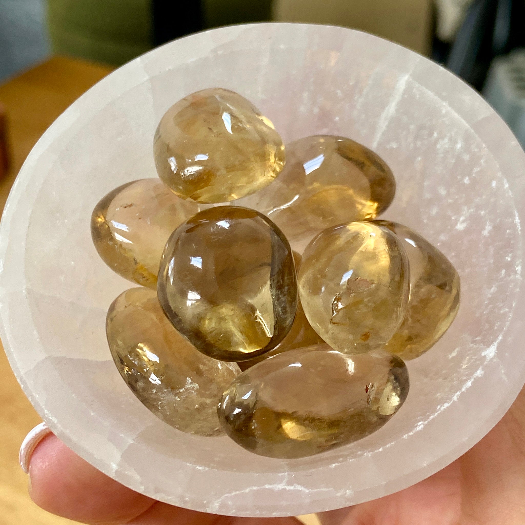 Natural Citrine Tumbled Stone – Brazil