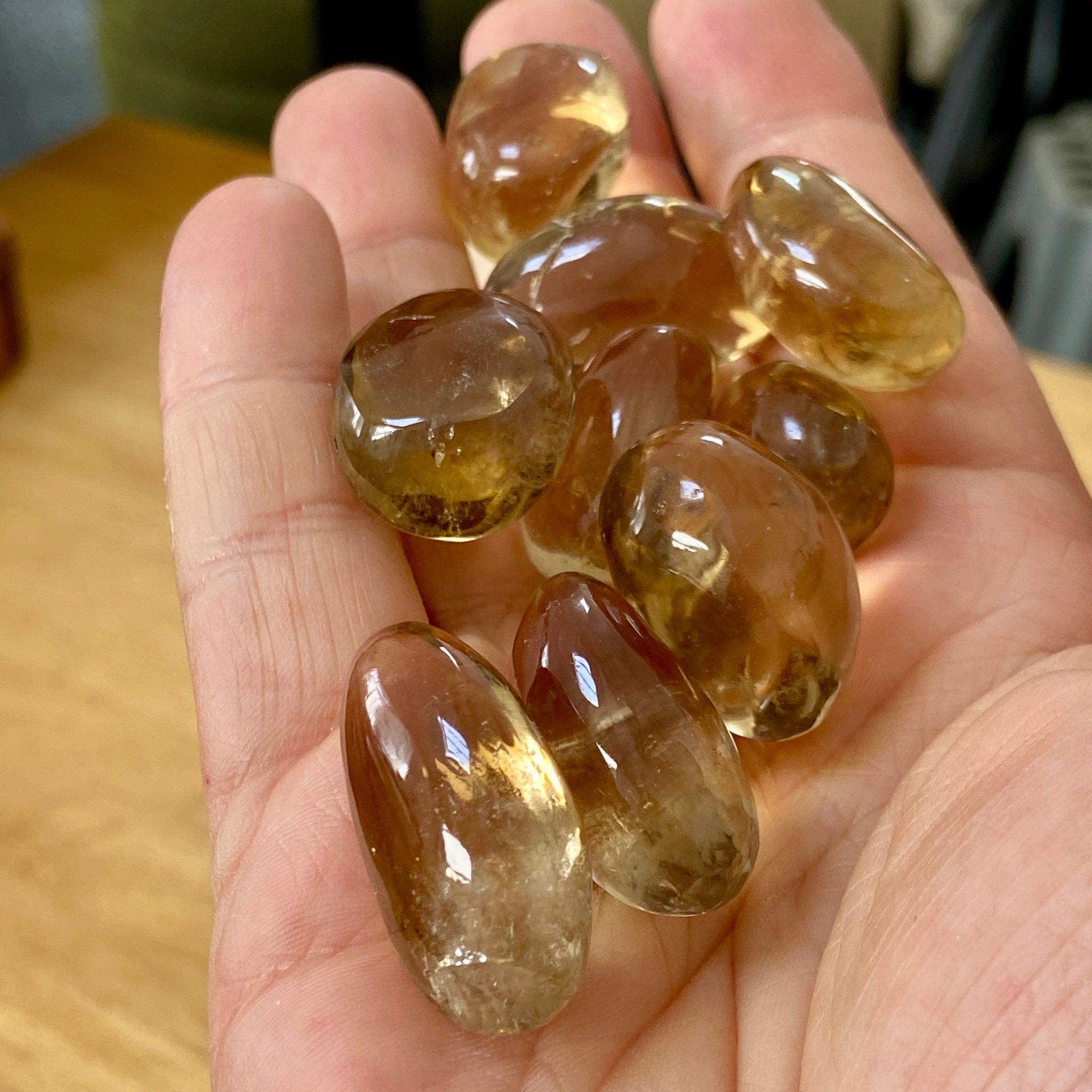 Natural Citrine Tumbled Stone – Brazil