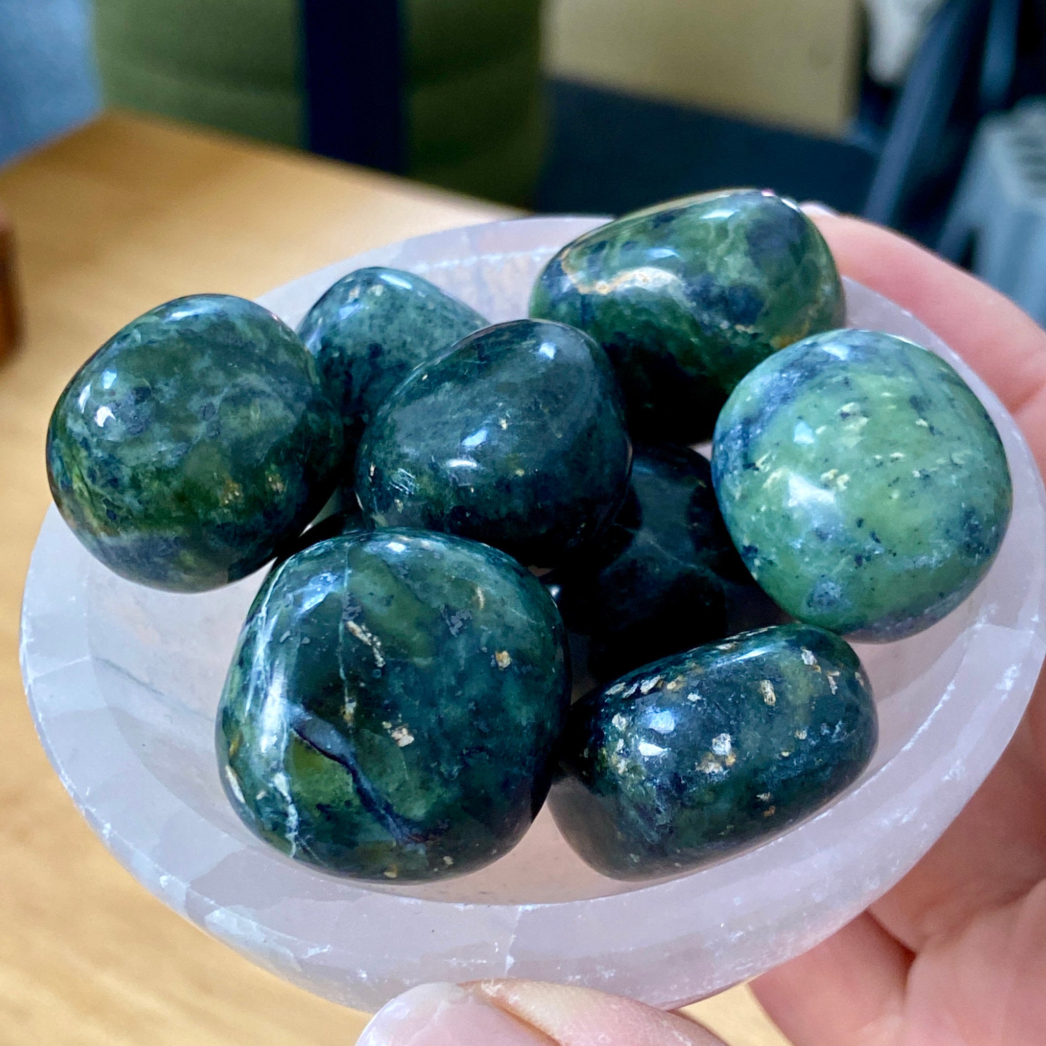 Nephrite Jade Tumbled Stones