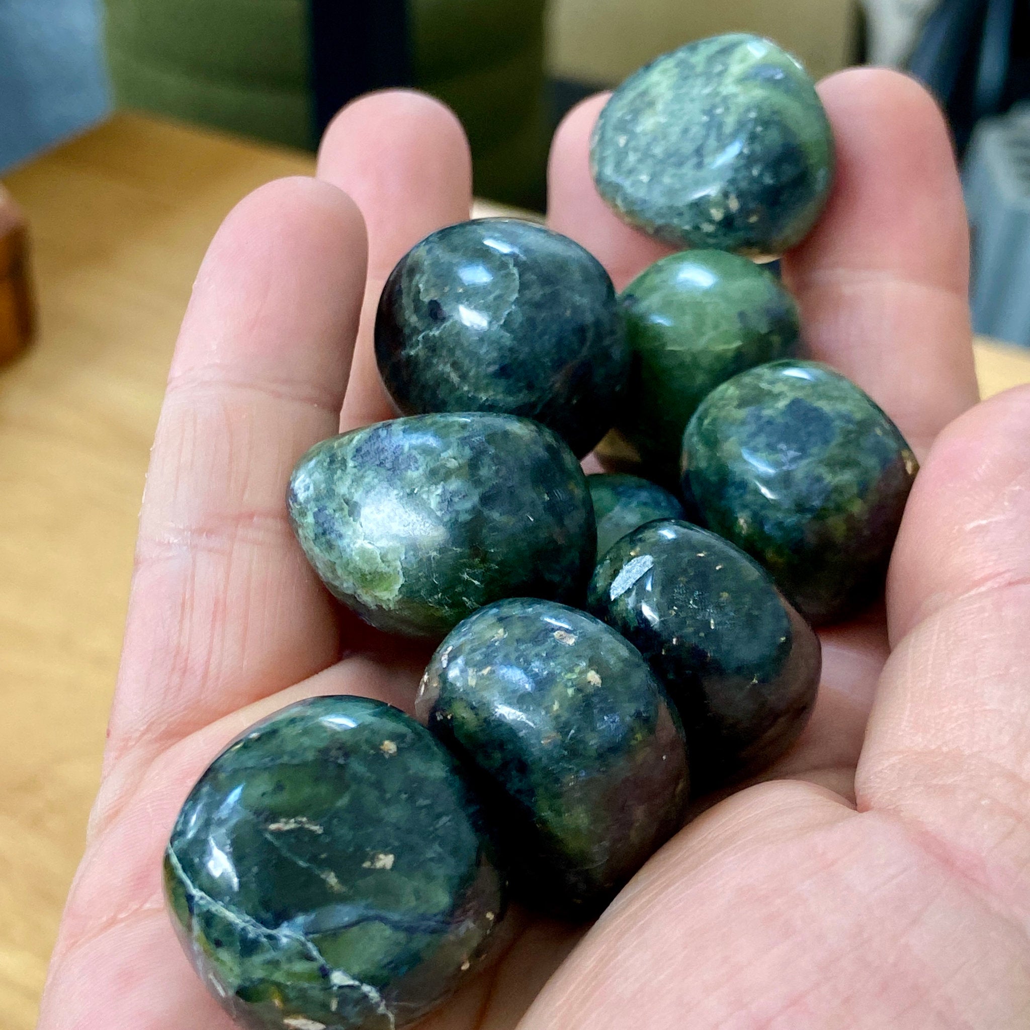 Nephrite Jade Tumbled Stones