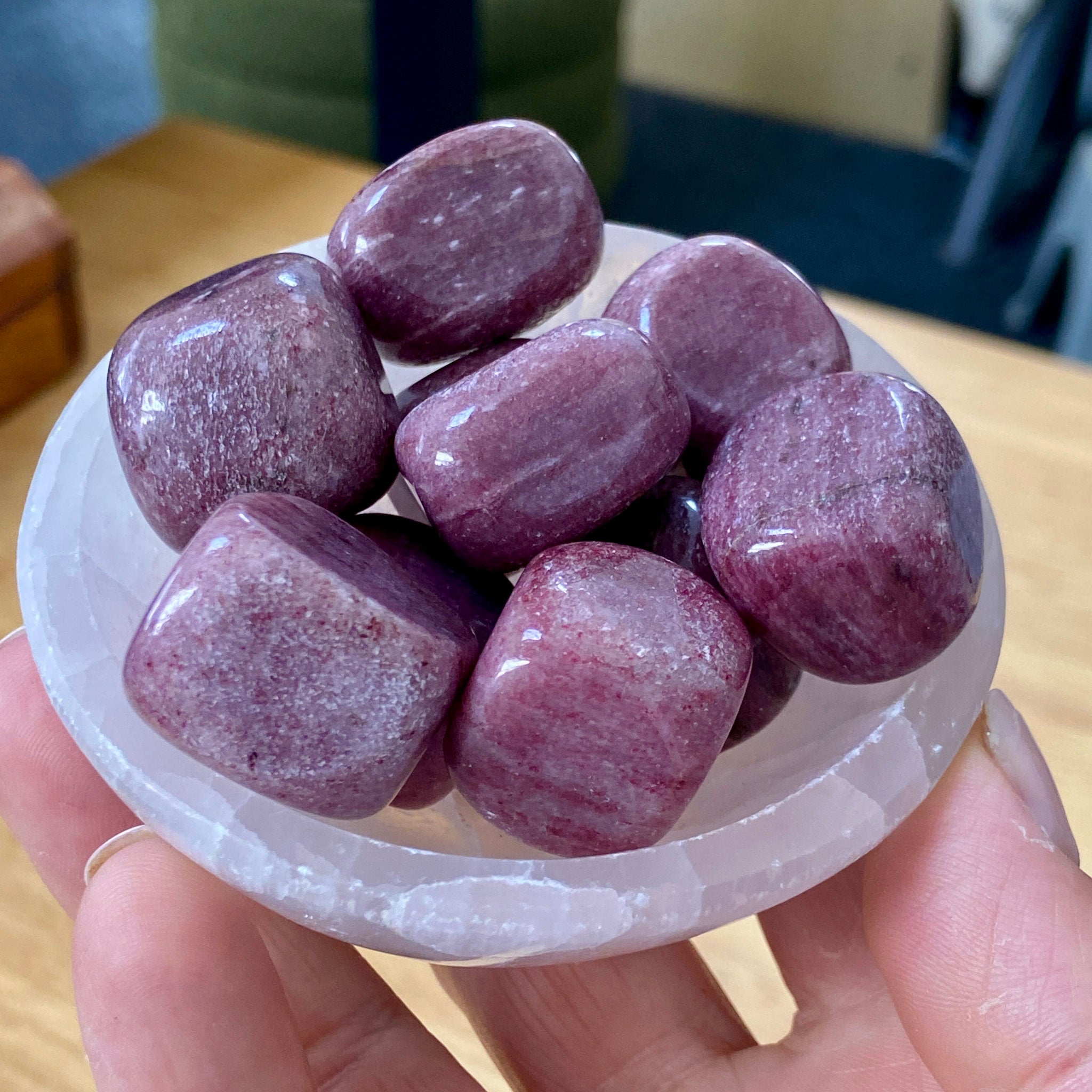 Thulite Tumbled Stones - Norway