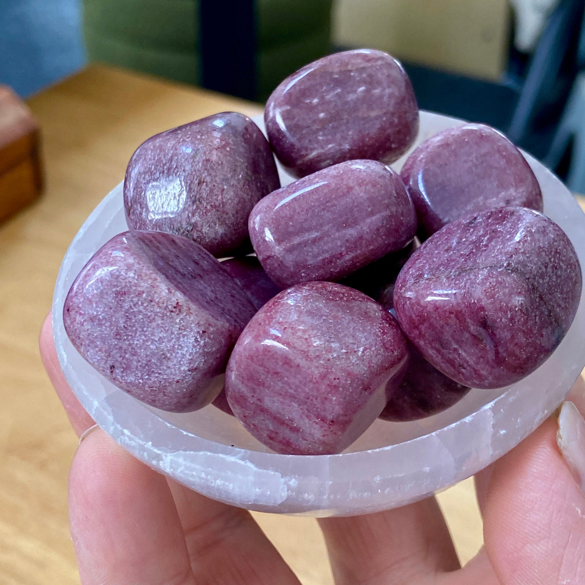 Thulite Tumbled Stones - Norway
