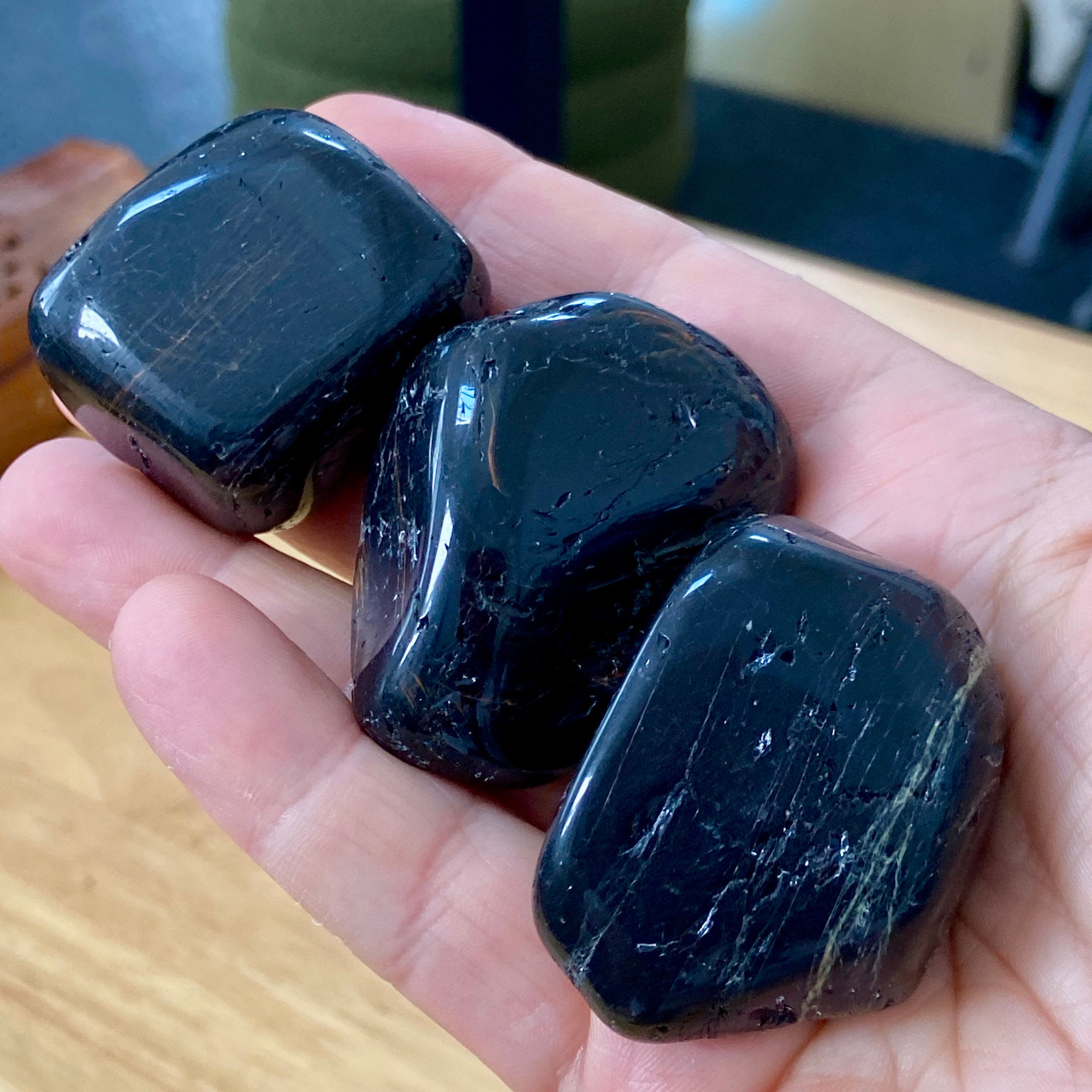 Black Tourmaline Tumbled Stones – Madagascar