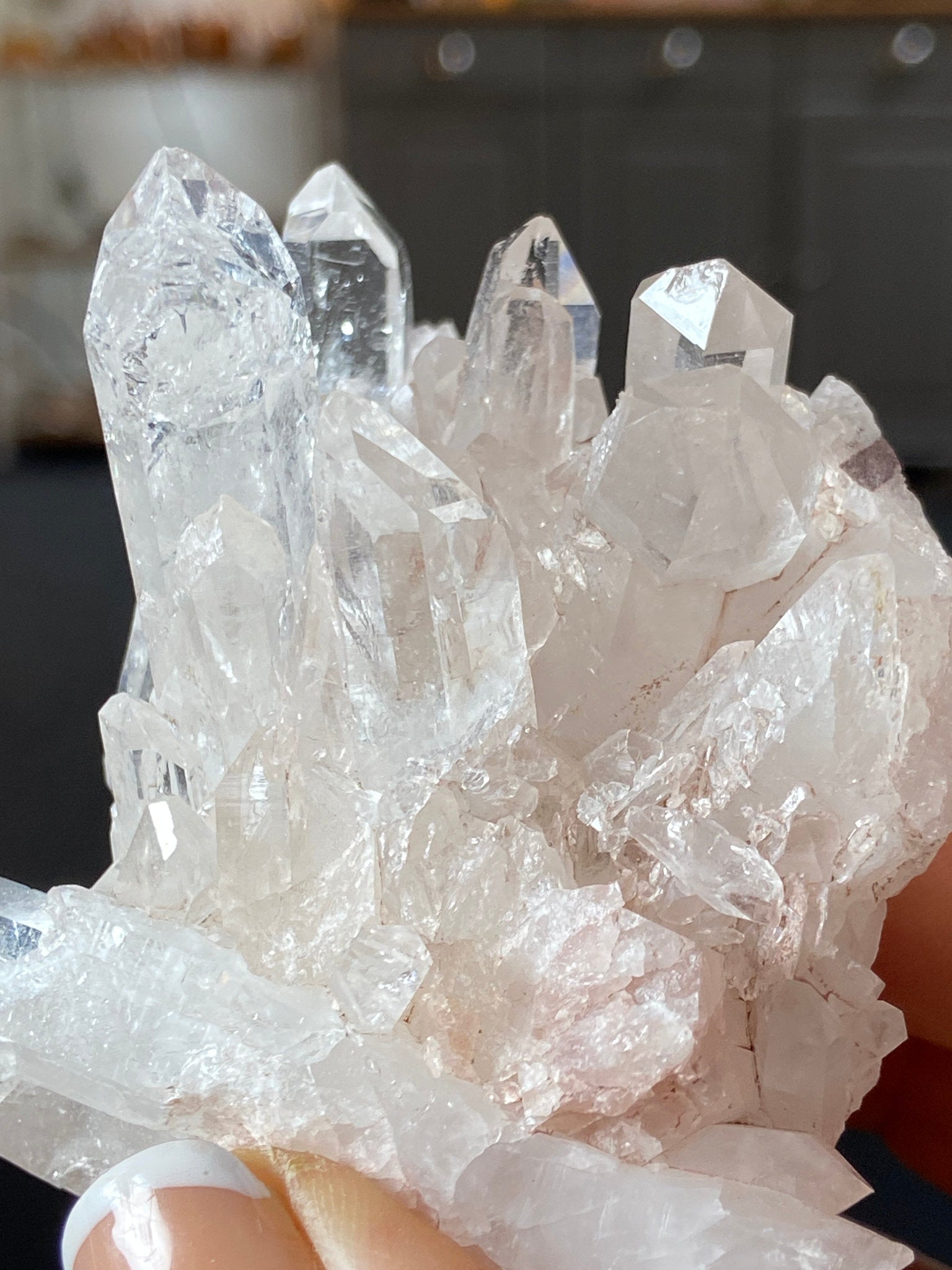 Sacred Pink Lemurian Quartz Cluster